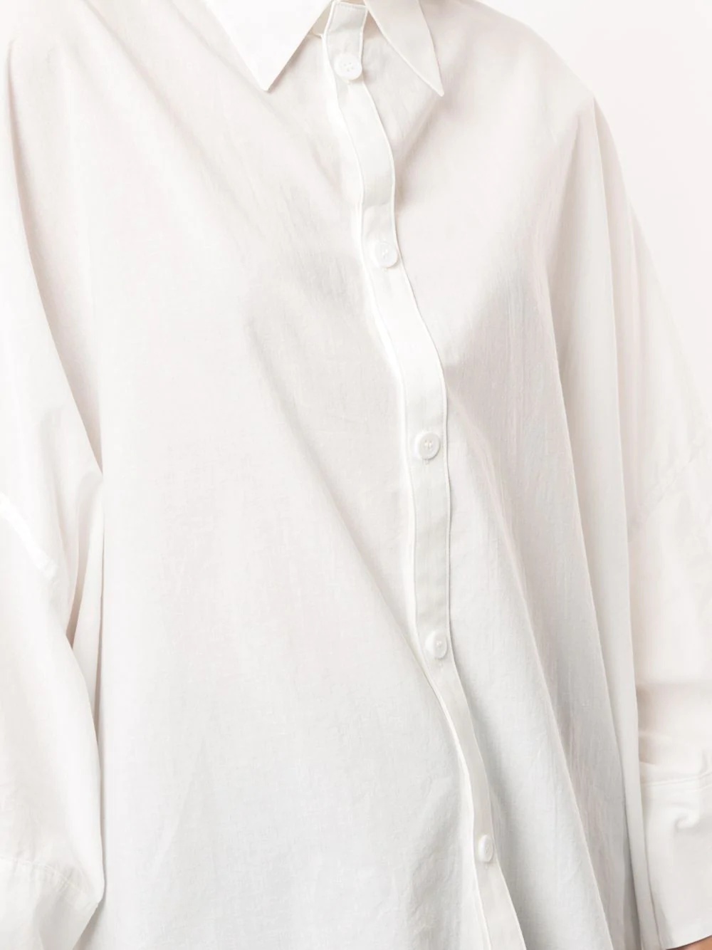 asymmetric-buttoned long-sleeve shirt - 5