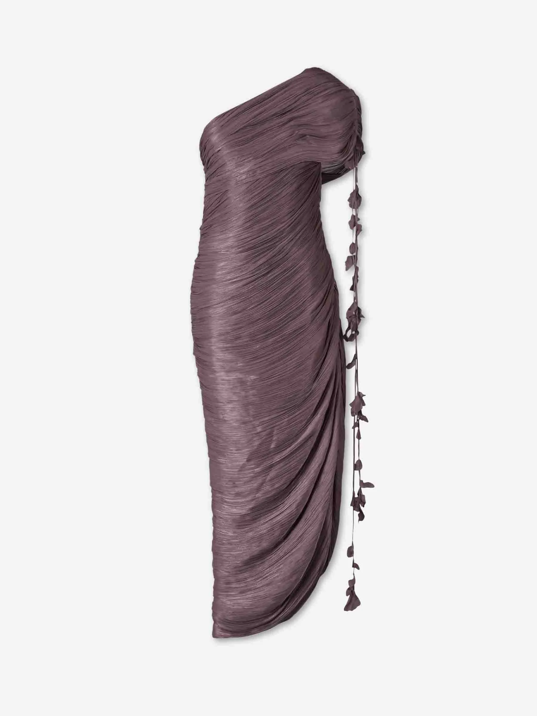 DRAPED MIDI DRESS - 1