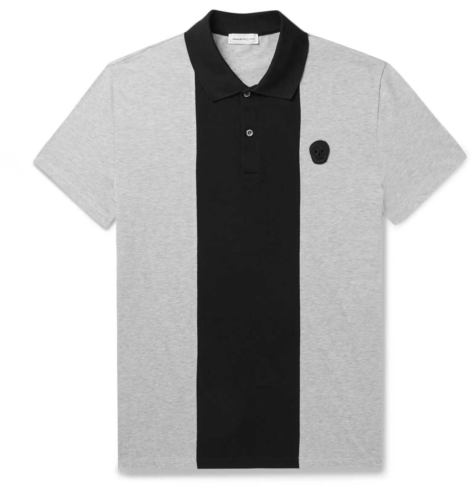 Logo-Appliquéd Cotton-Jersey and Piqué Polo Shirt - 1