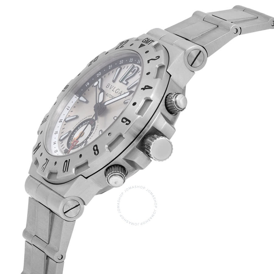 Pre-owned Bvlgari Bvlgari Diagono Professional Automatic Silver Dial Men's Watch GMT40S - 3