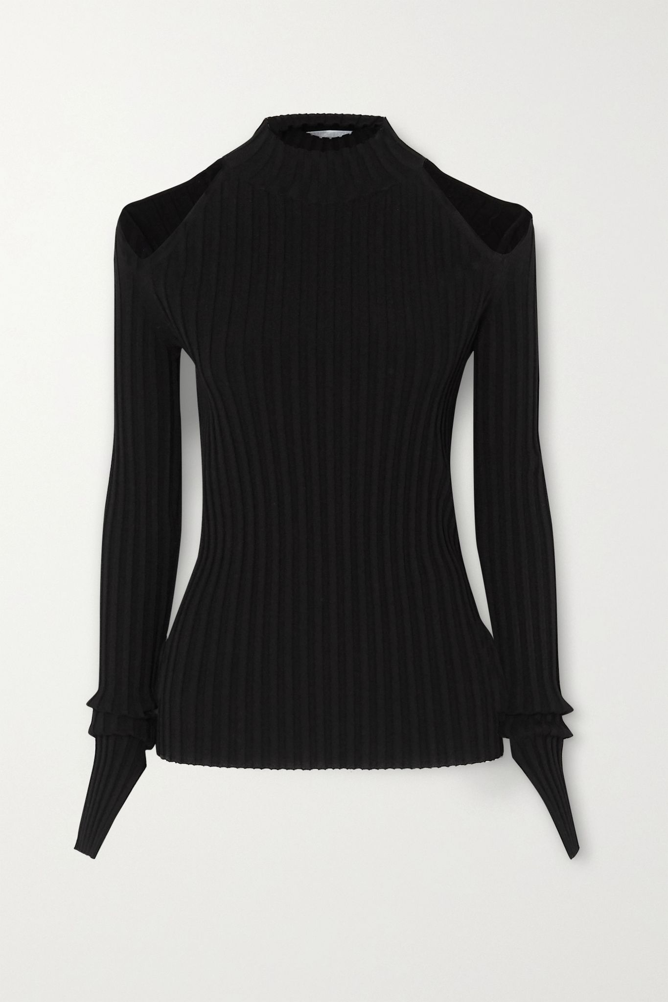 Cutout ribbed-knit top - 1