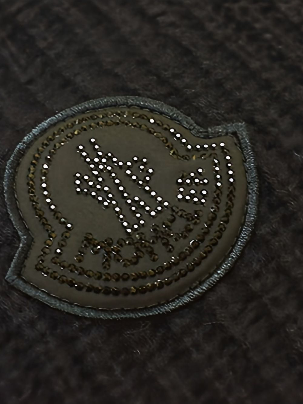 ribbed logo-plaque scarf - 3