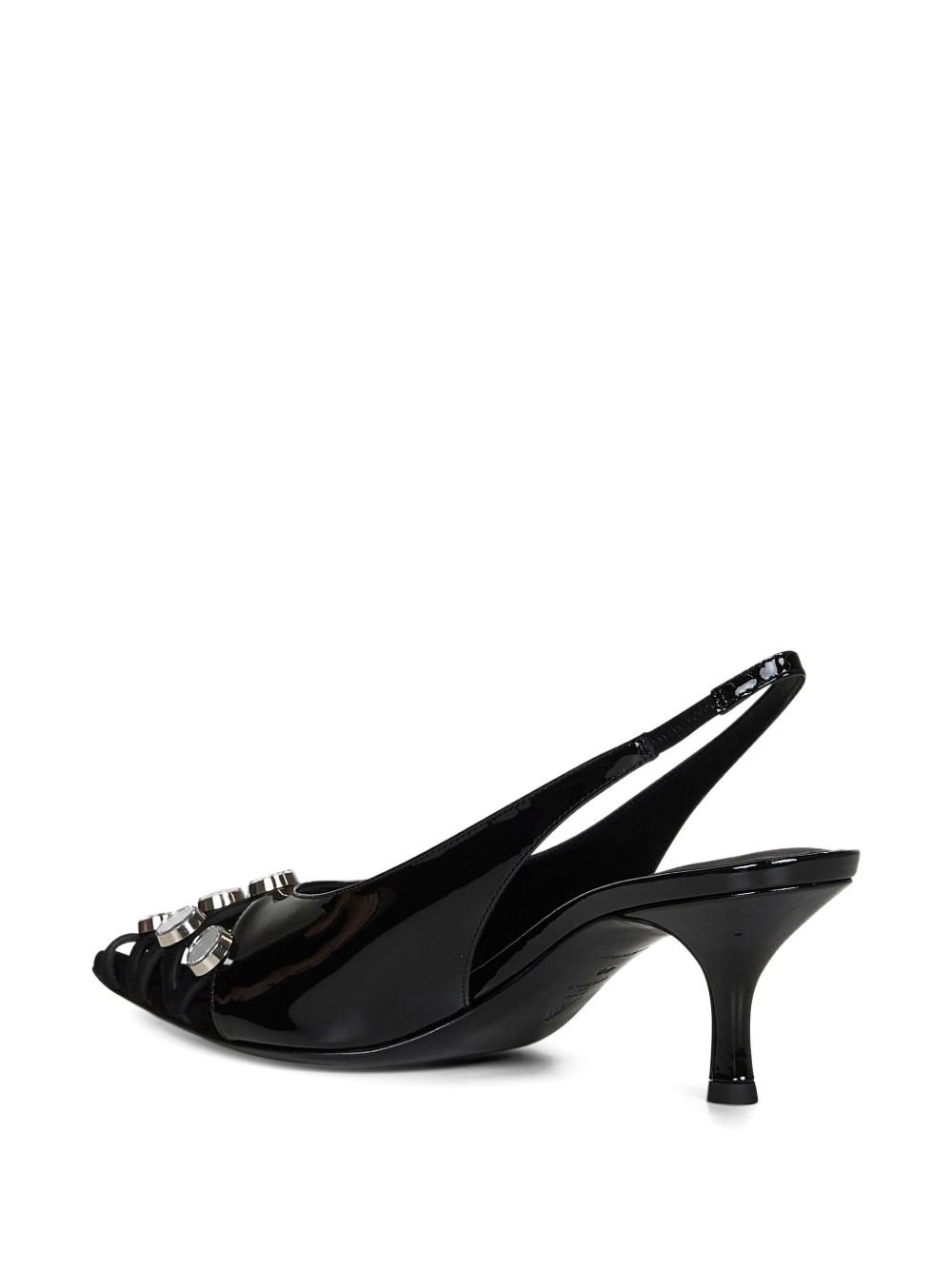 50mm leather slingback pumps - 3