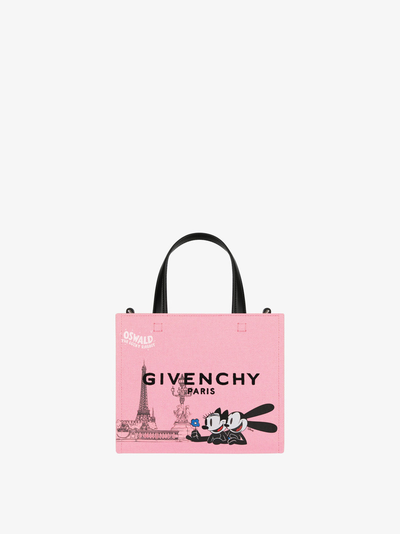 MINI G TOTE OSWALD SHOPPING BAG IN WASHED CANVAS 1