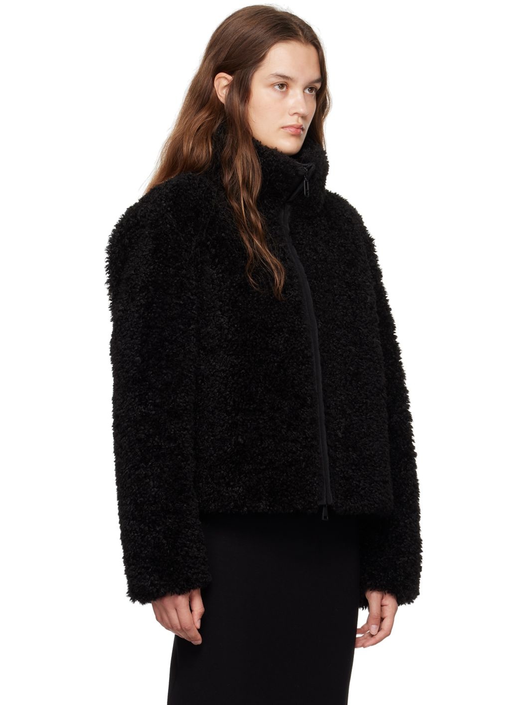 Black Bridoire Faux-Shearling Down Jacket - 2