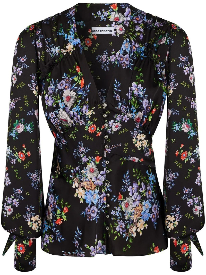 floral-print silk shirt 1