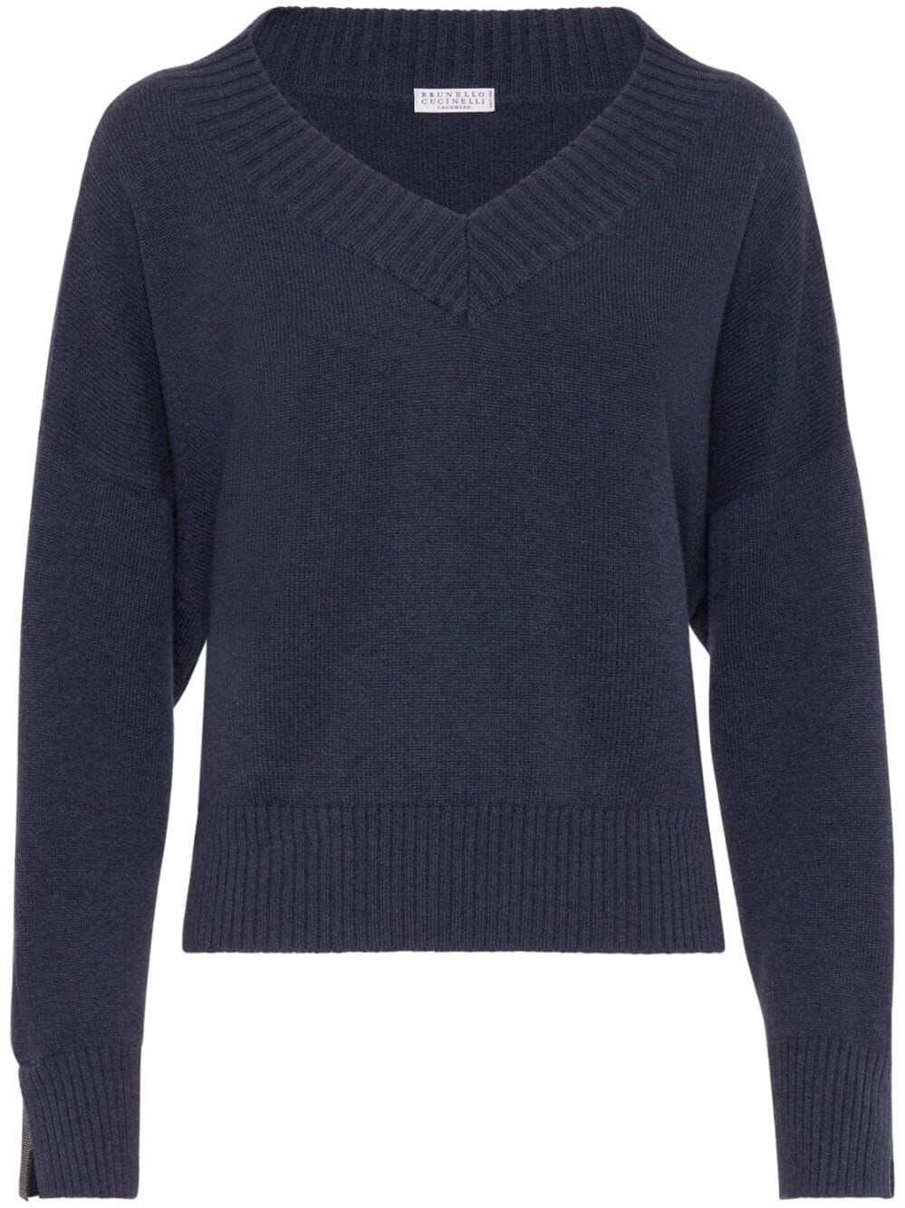 Long Sleeve V-Neck Sweater - 1