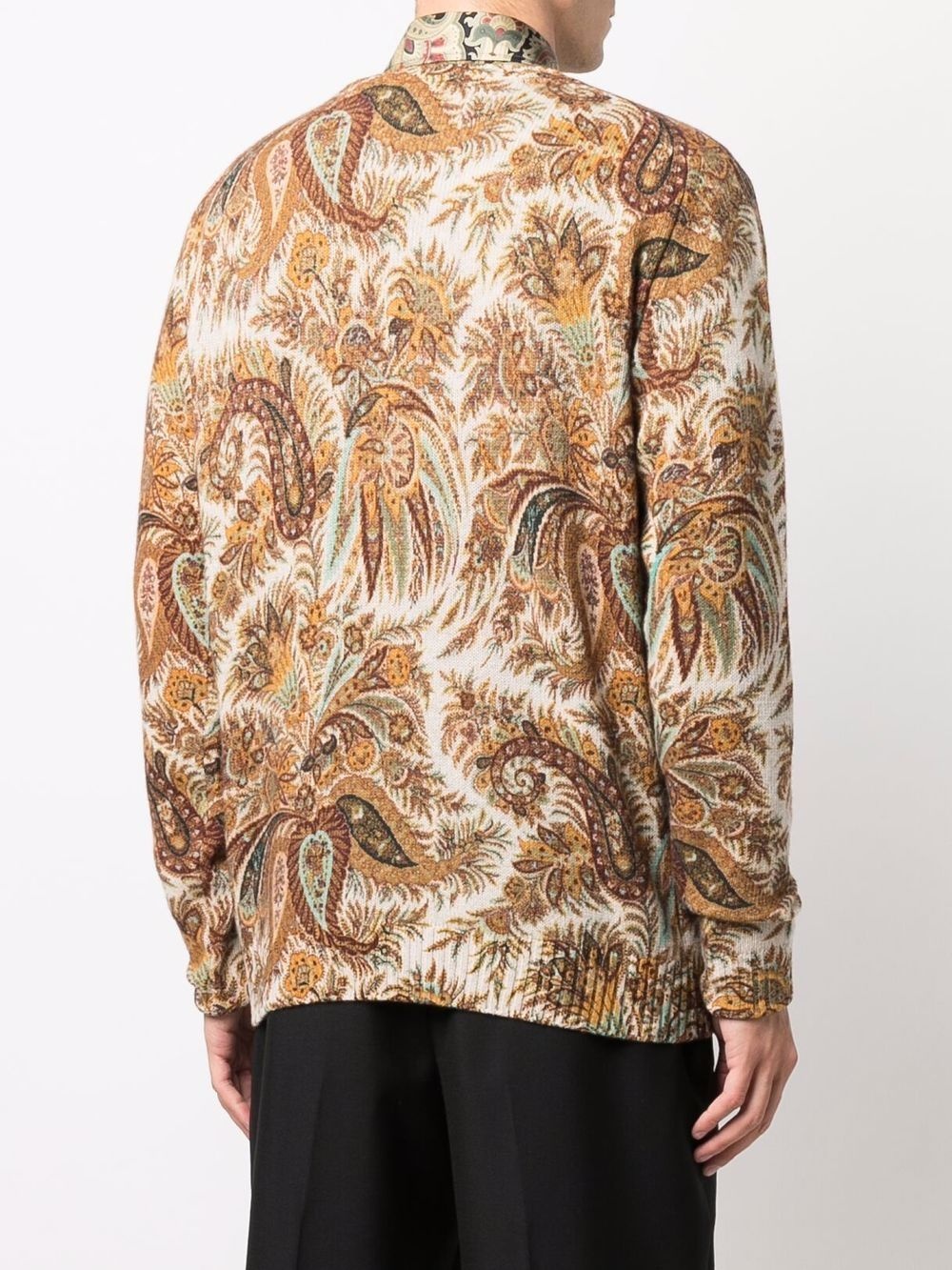 paisley-print knitted jumper - 4