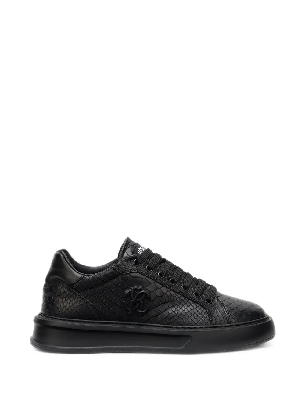 snakeskin-effect low-top sneakers - 1
