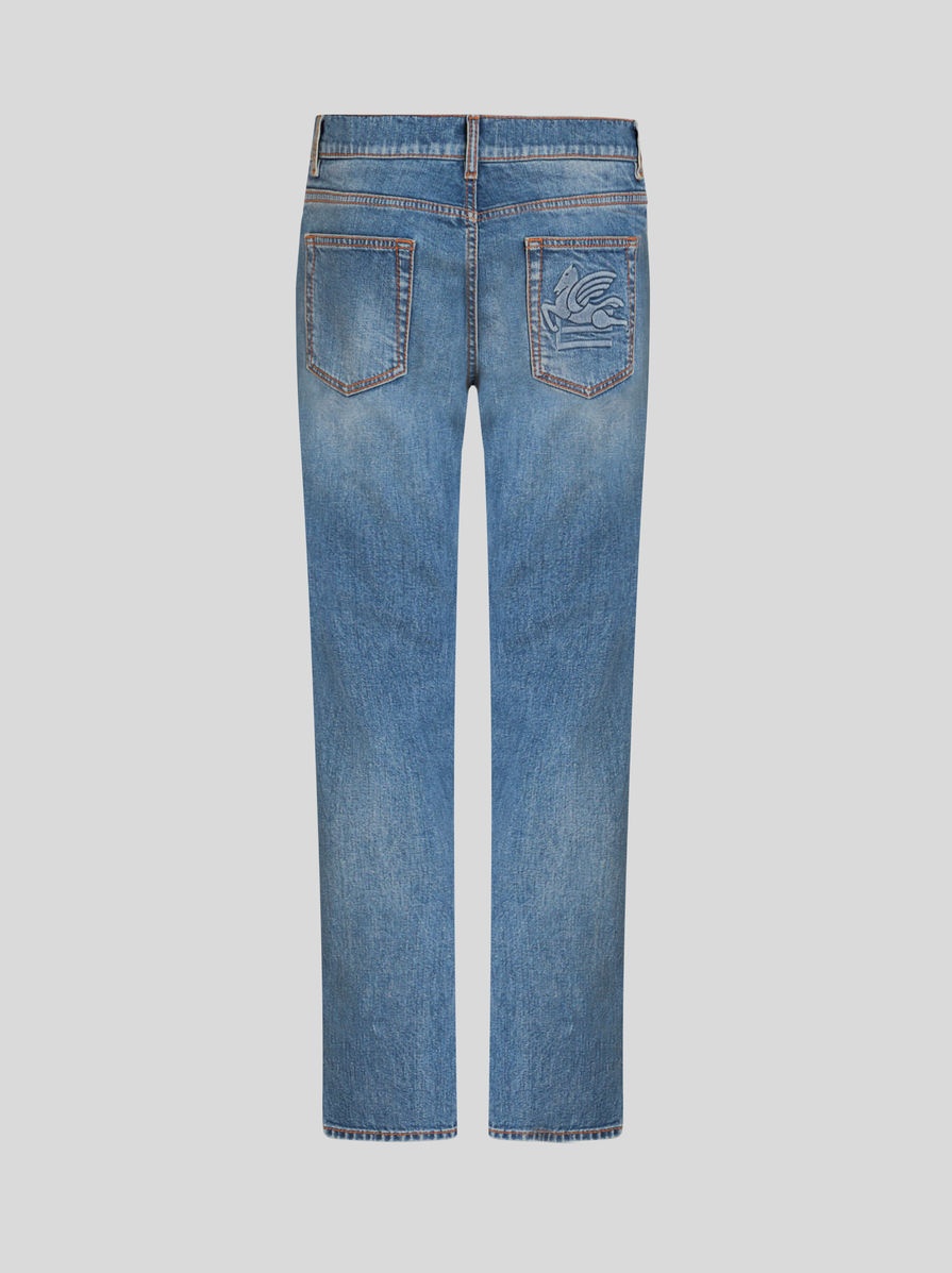 JEANS WITH VINTAGE WORKING AND PEGASO - 2