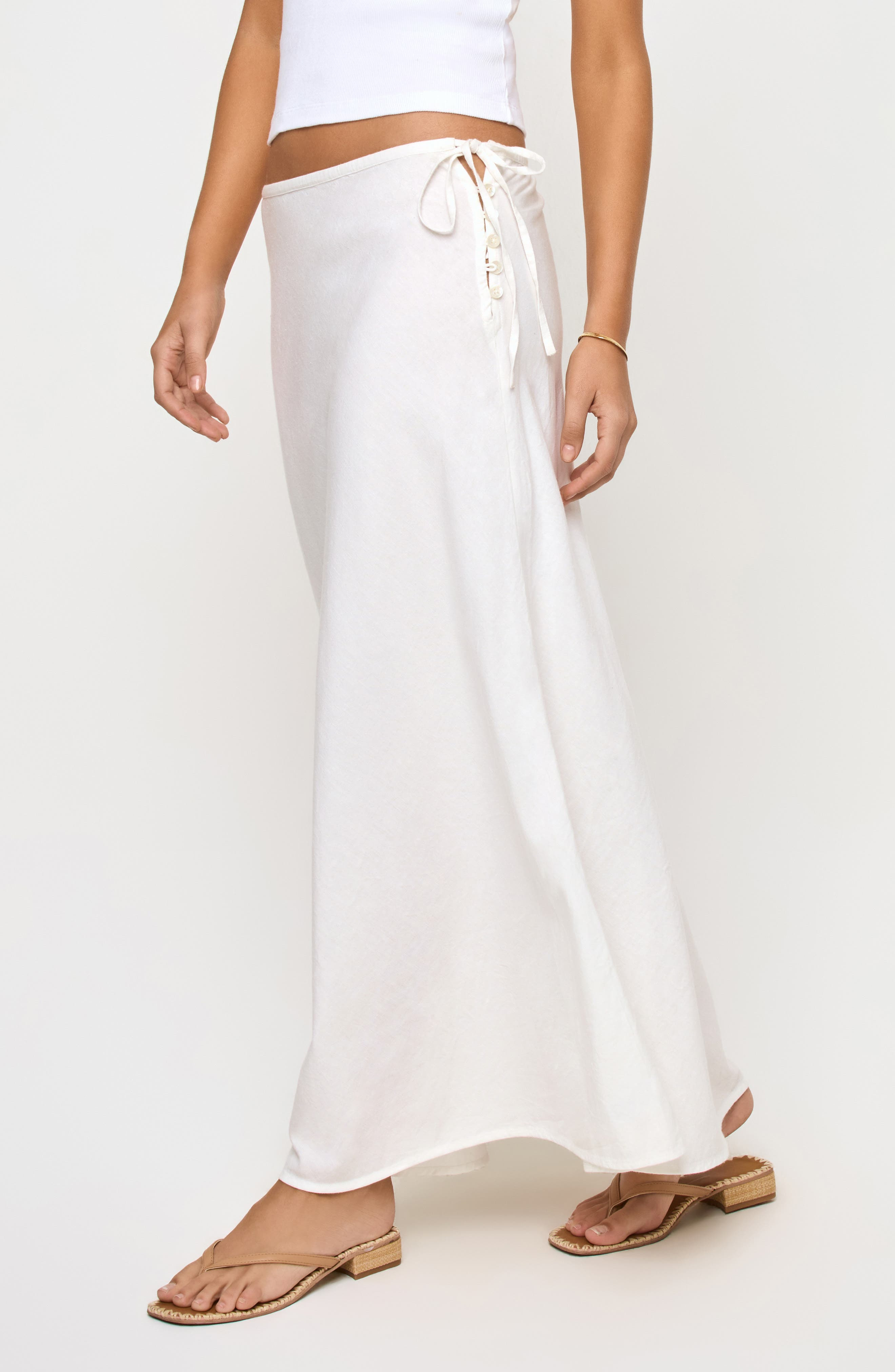 LSPACE Stop & Stare Cover-Up Maxi Skirt in Cream at Nordstrom - 3