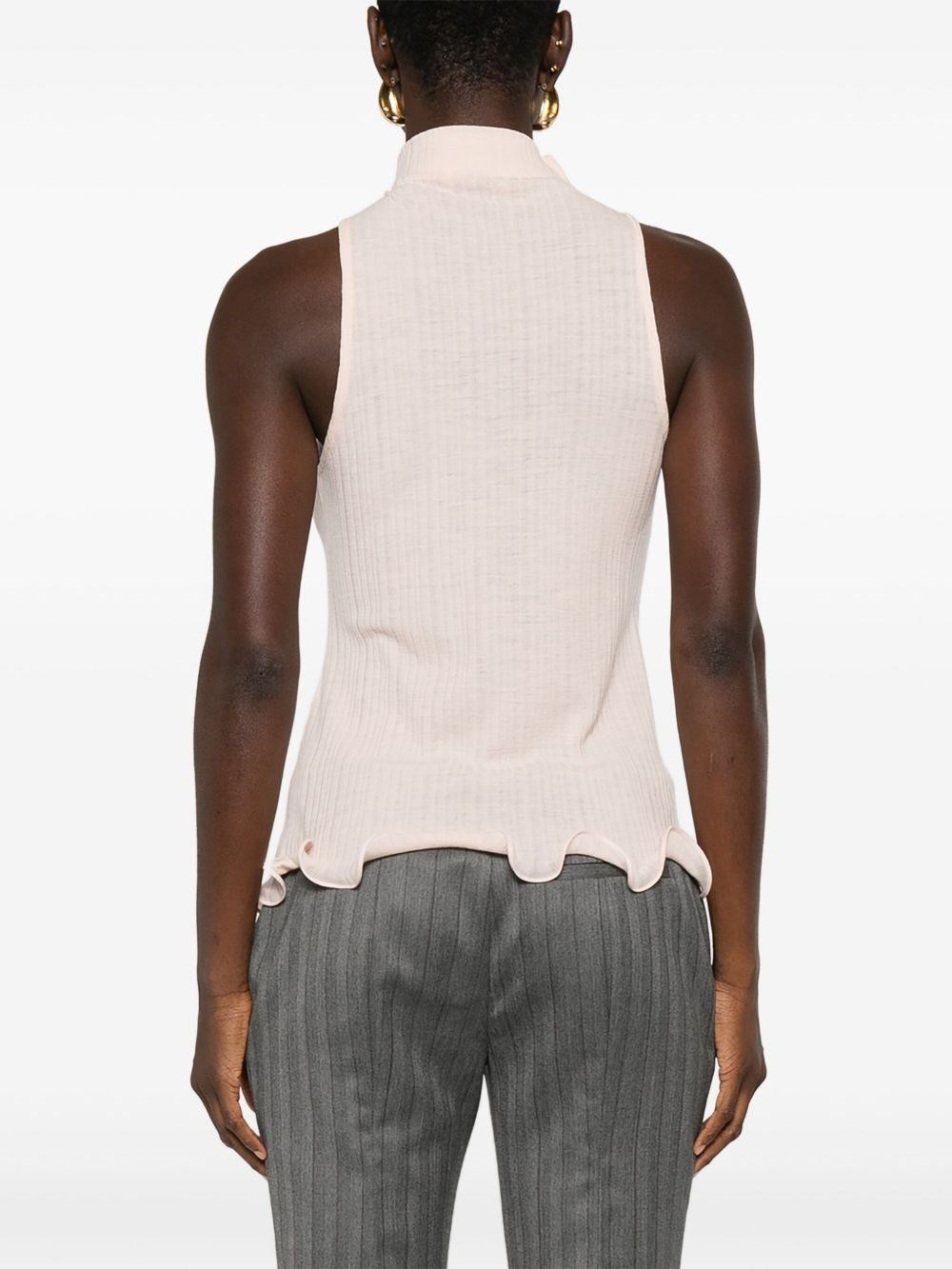 Wool turtle-neck top - 4