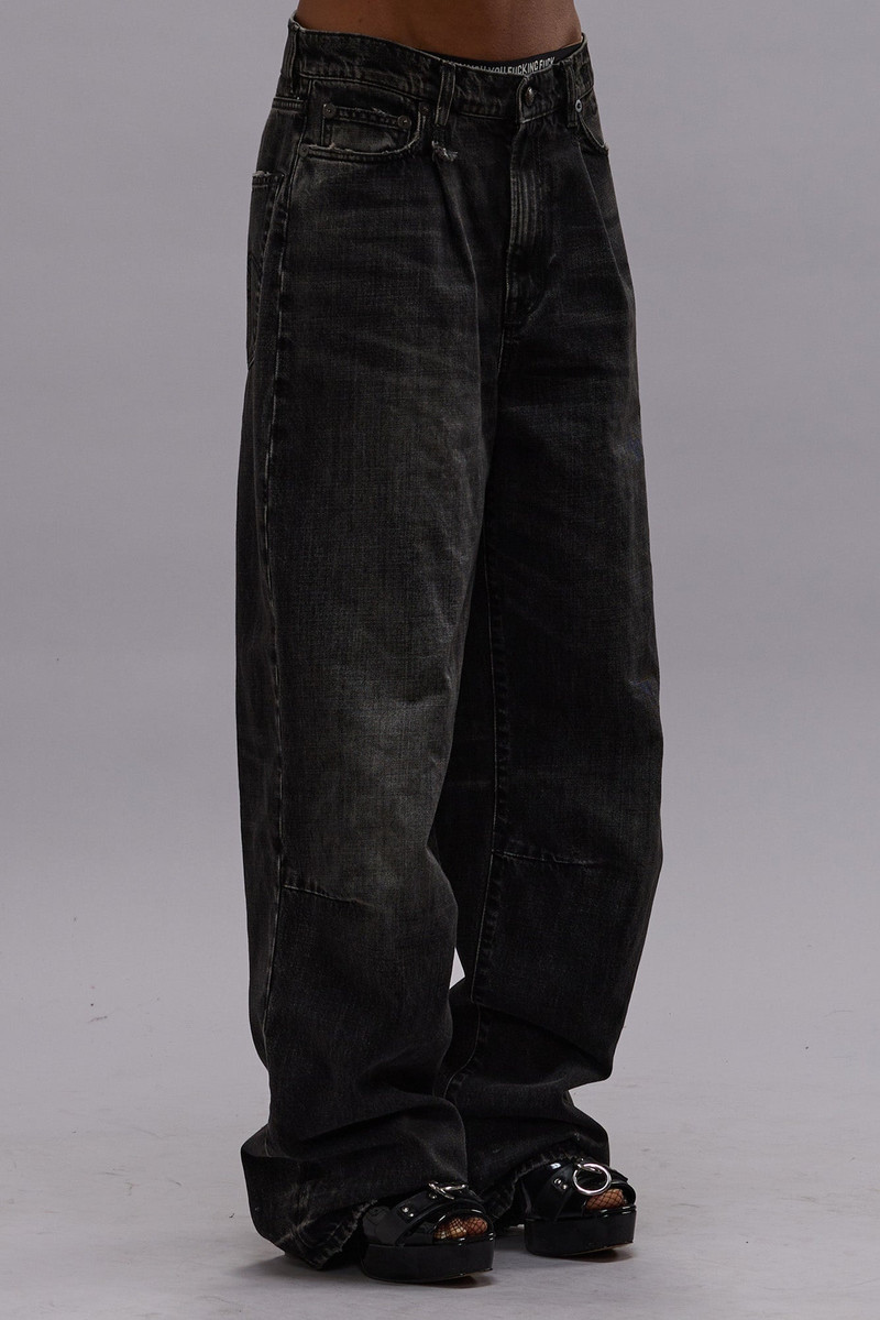 WAYNE ARTICULATED KNEE JEAN - ALTON BLACK -R13 1