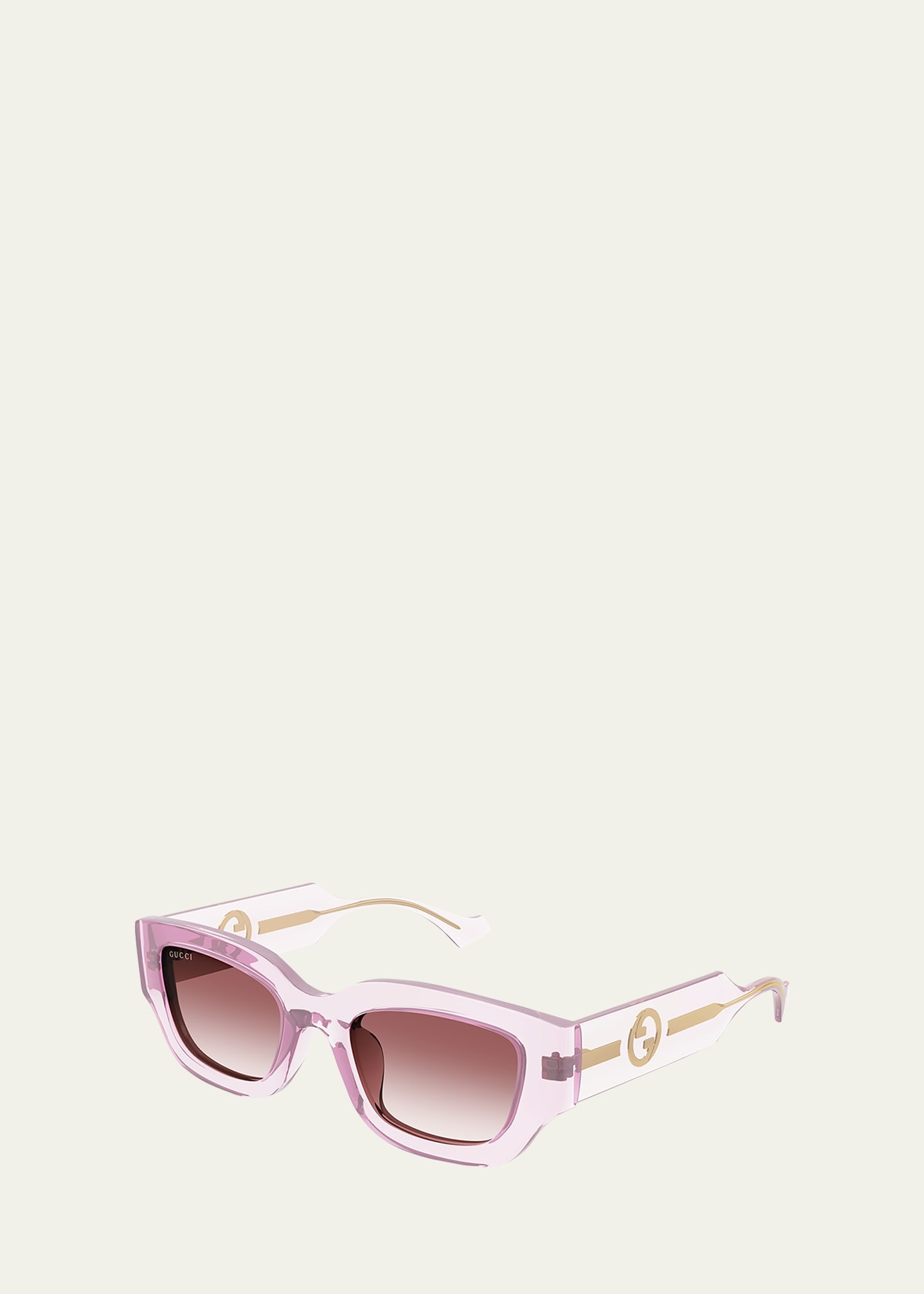 GG Logo Plastic Rectangle Sunglasses - 2