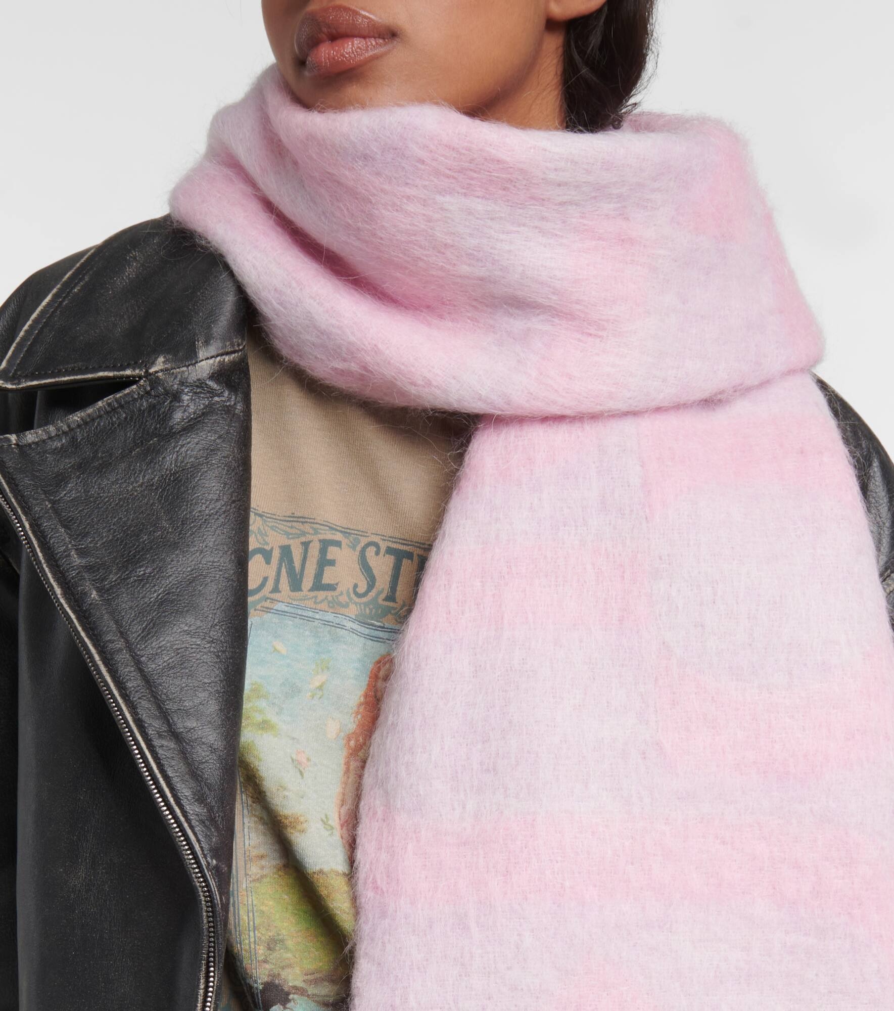 Logo wool-blend scarf - 3