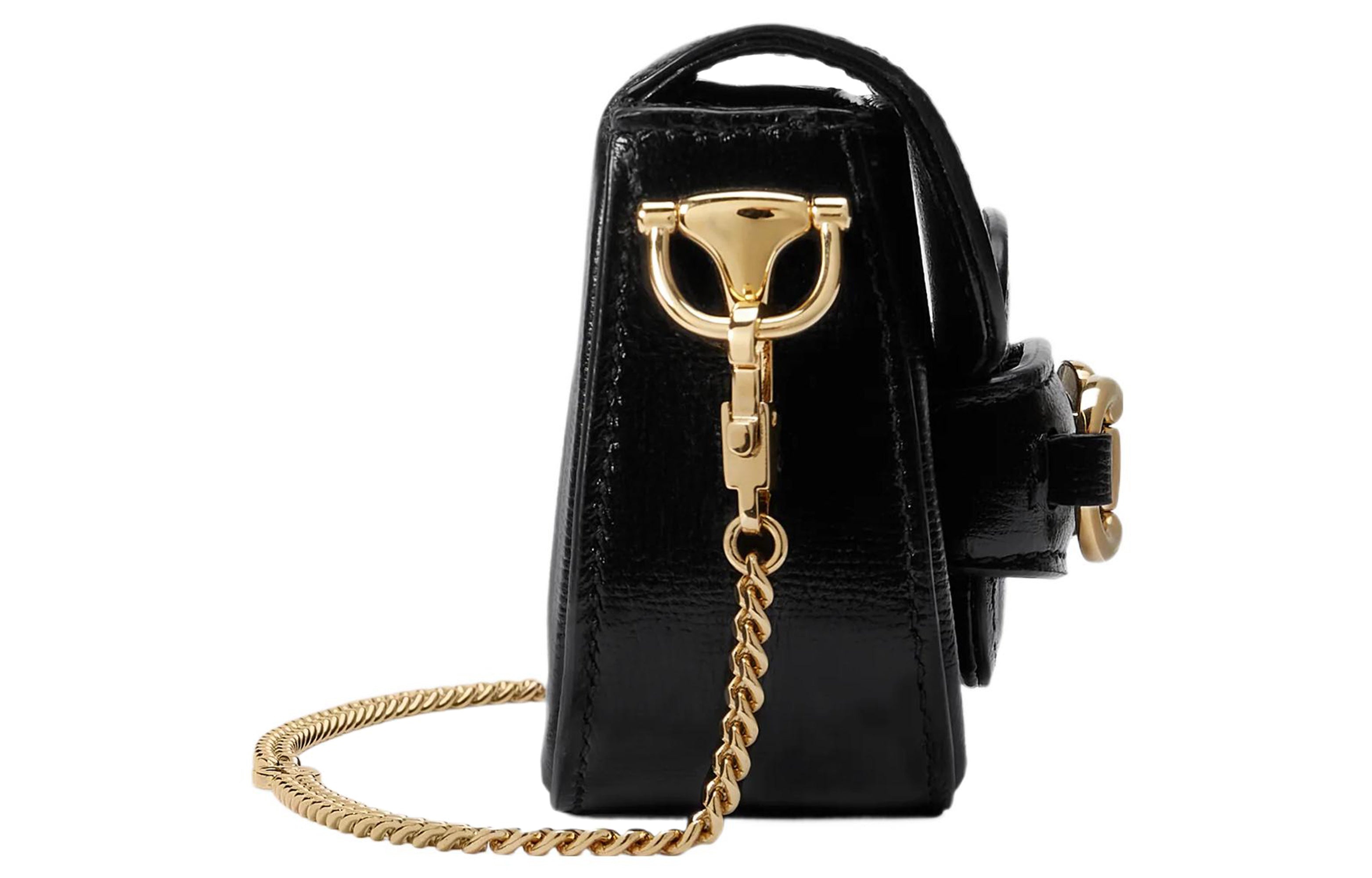 (WMNS) Gucci Horsebit 1955 Super Mini Bag 'Black' 760253-AAA7G-1000 - 3