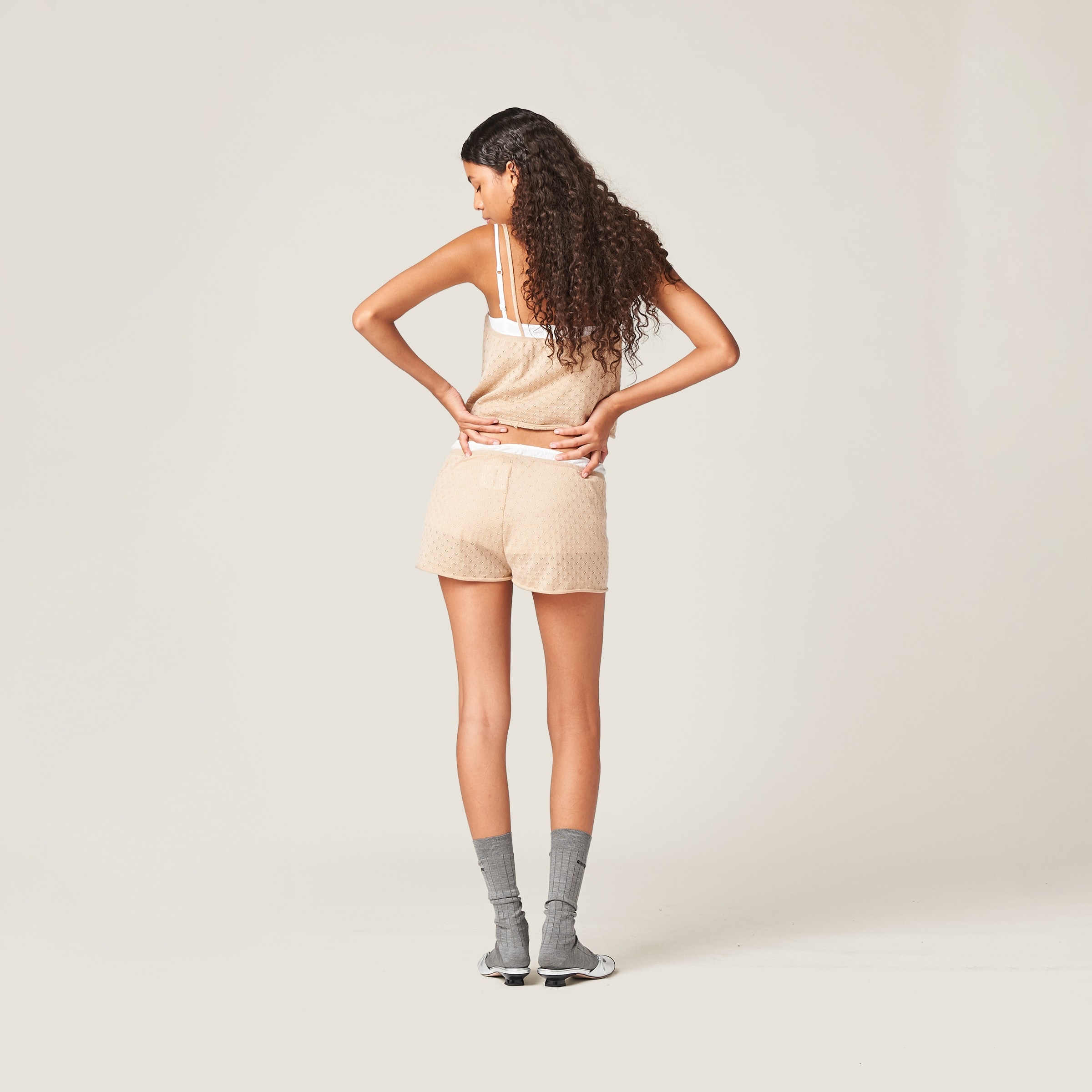 Cashmere and silk shorts - 3