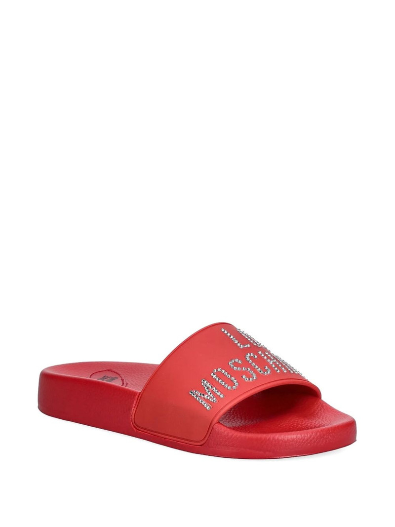 Moschino logo-embellished slides outlook