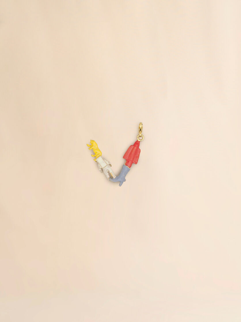 MARNI ALPHABET "V" CHARM - 2