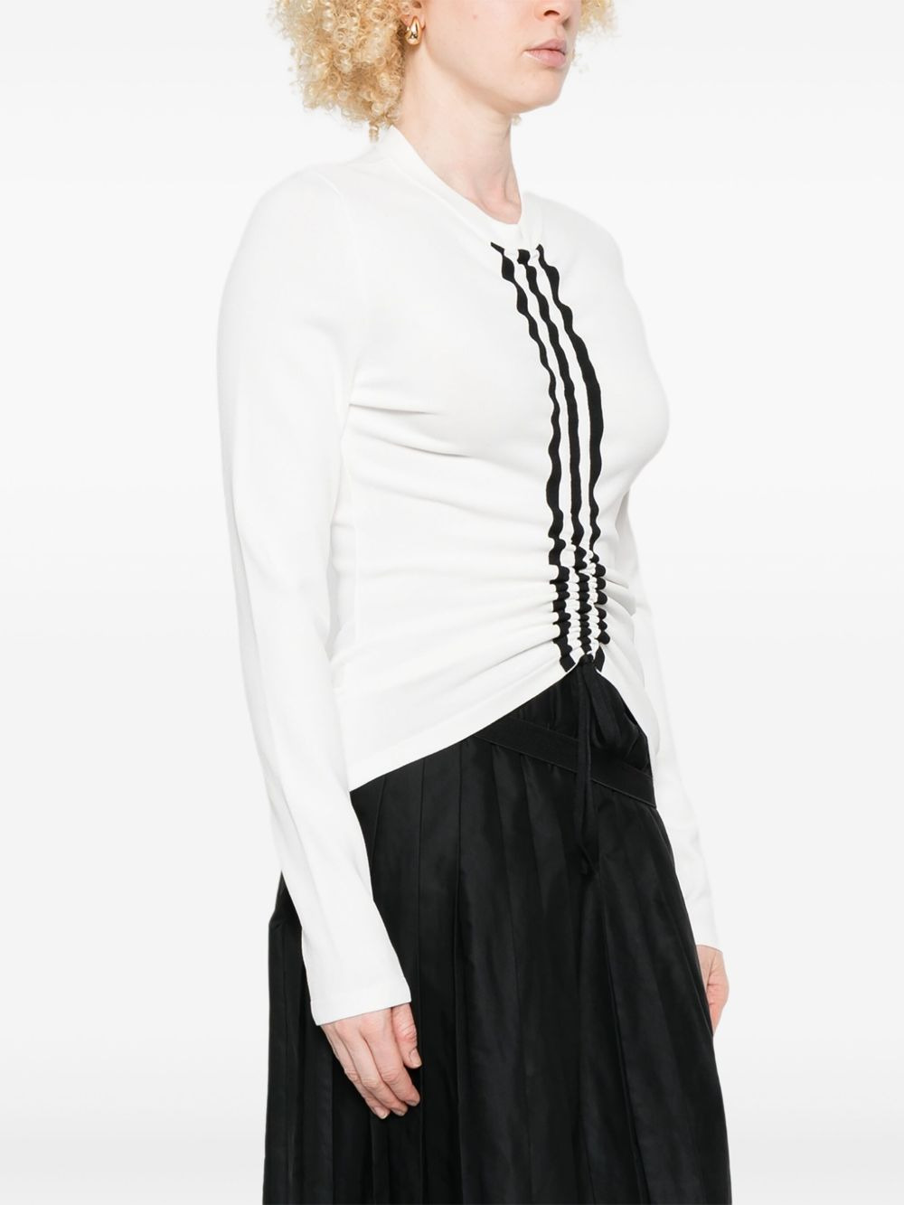 stripe-detail long-sleeve T-shirt - 3