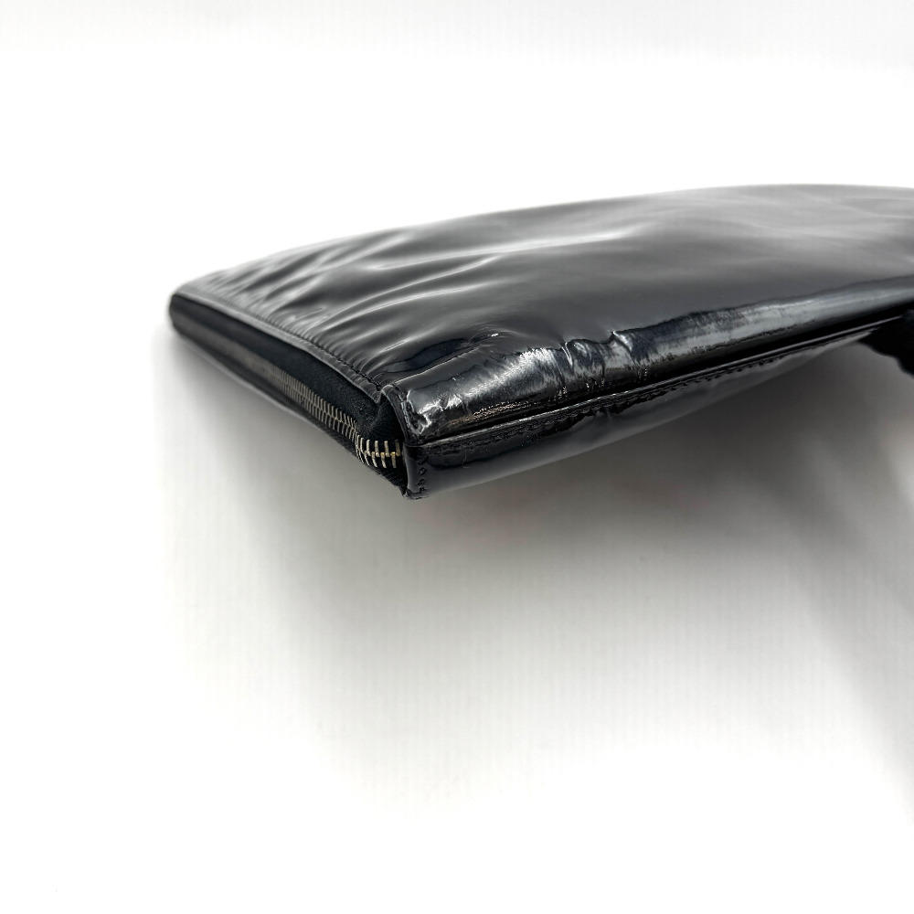Chanel No.4 Black Patent Leather Big CC Clutch - 9