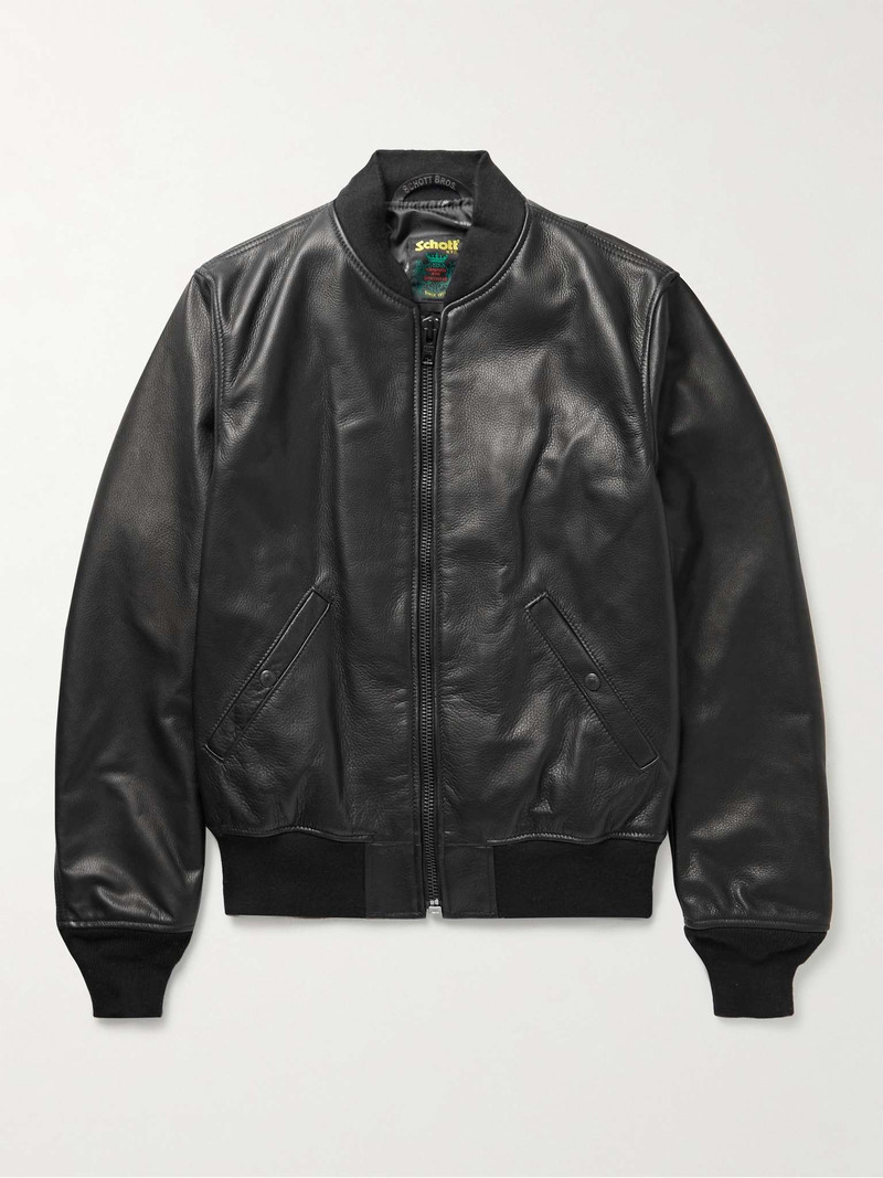 MA-1 Pebble-Grain Leather Bomber Jacket 1