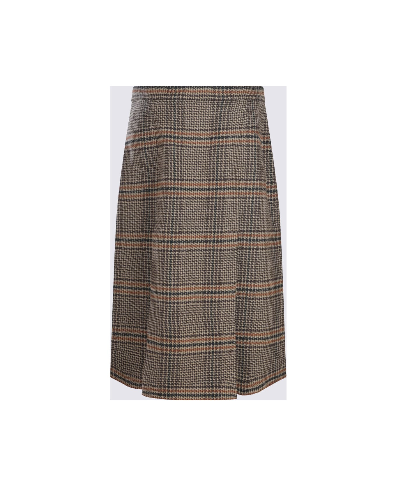 Brown Wool Skirt - 2