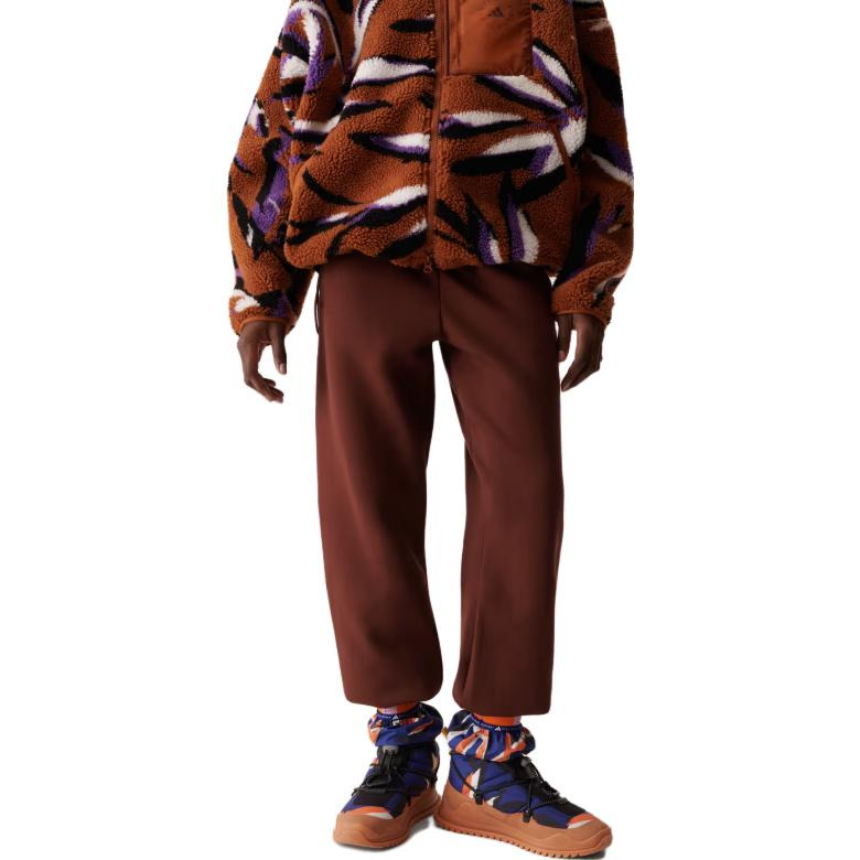 (WMNS) adidas By Stella McCartney Sweat Tracksuit Bottoms 'Burgundy' IJ0575 - 4