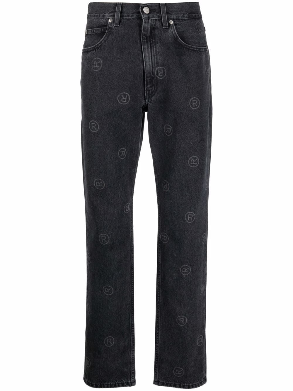 logo-print straight-leg jeans - 2