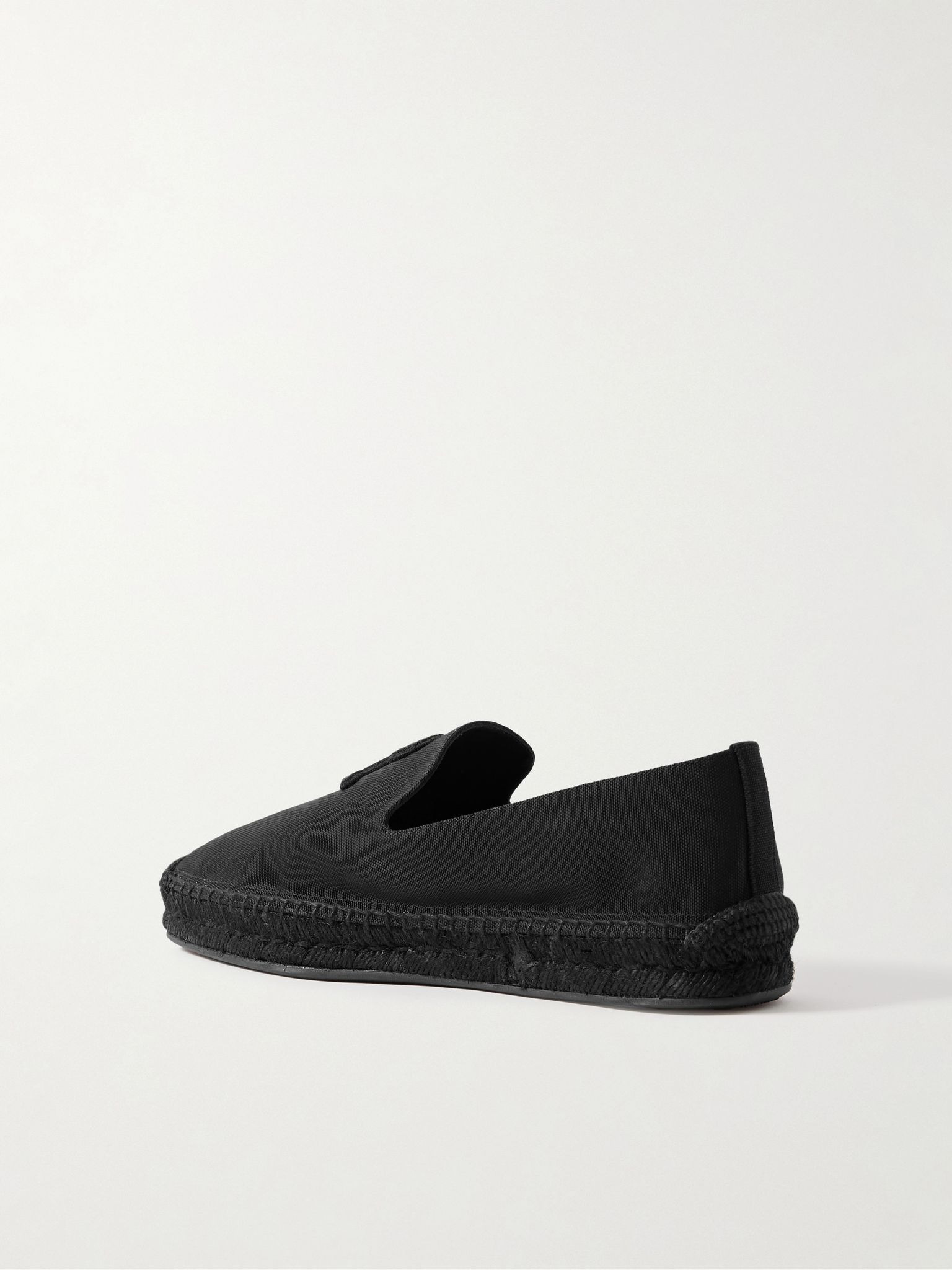 Nanou Logo-Appliquéd Canvas Espadrilles Black - 4