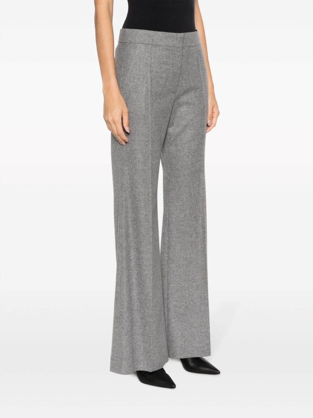 flared felted trousers - 3