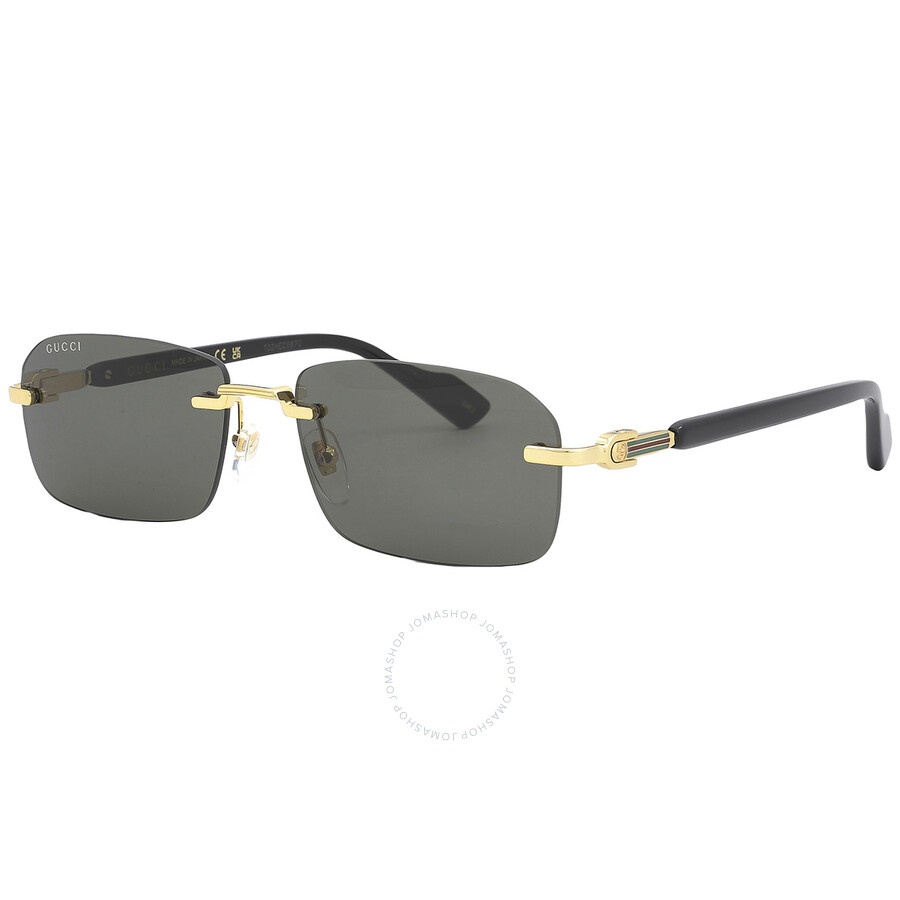 Gucci Grey Rectangular Men's Sunglasses GG1221S 001 56 - 5