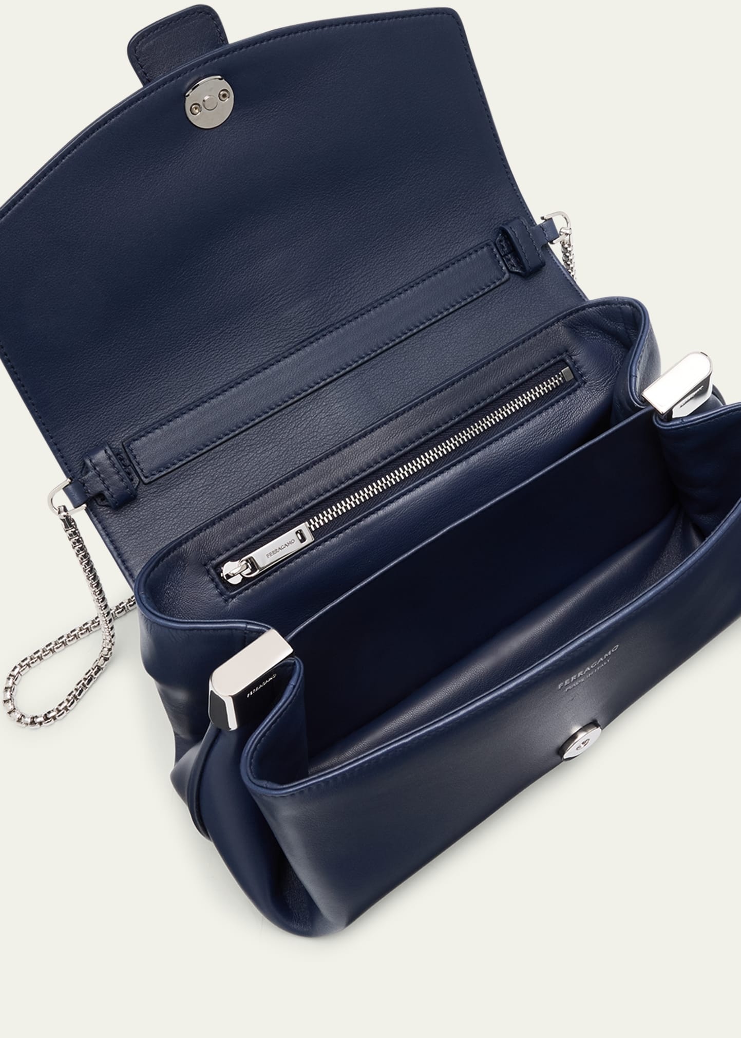 Small Flap Leather Crossbody Bag - 4