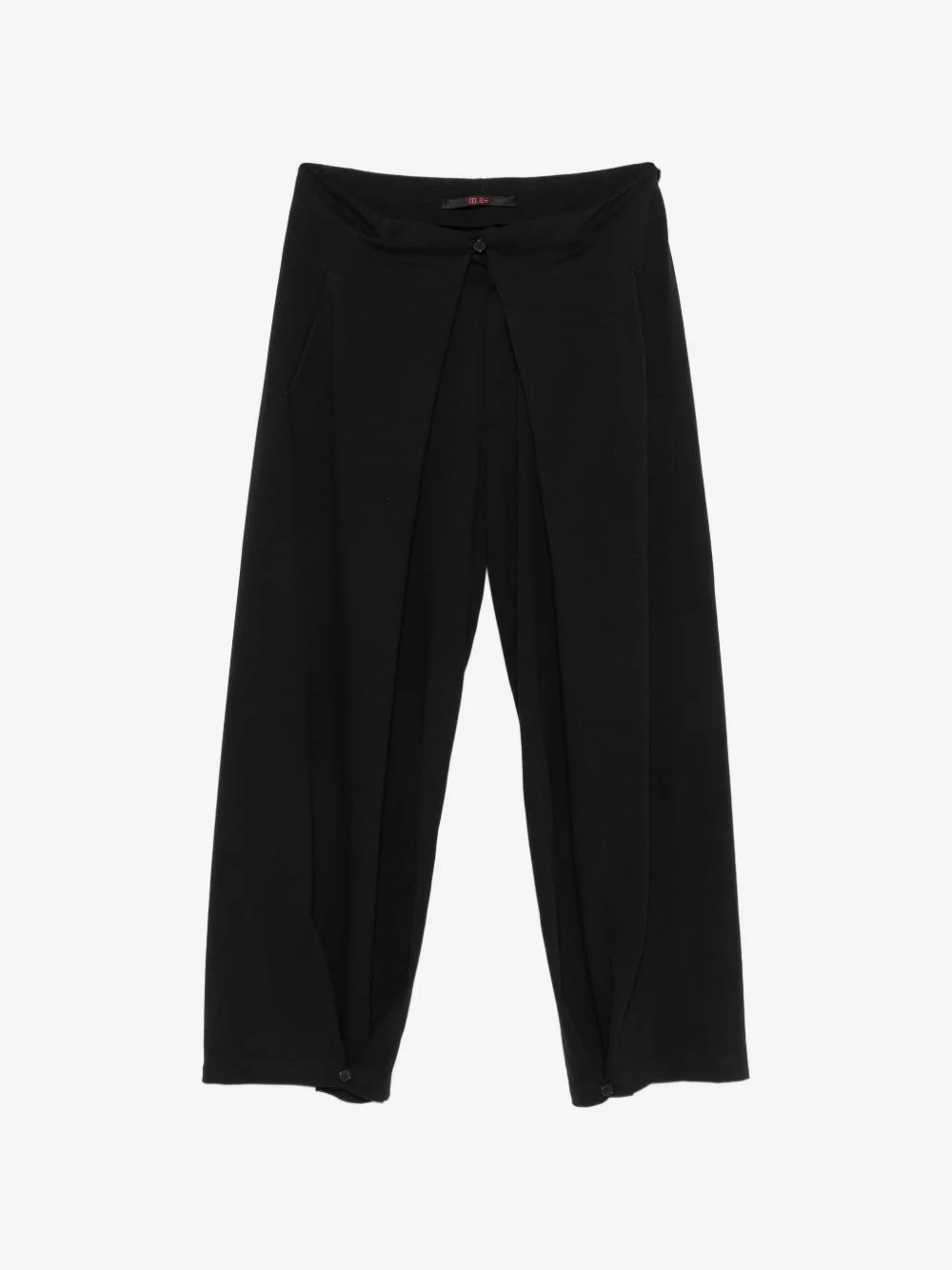 wrap-front wide-leg trousers - 1