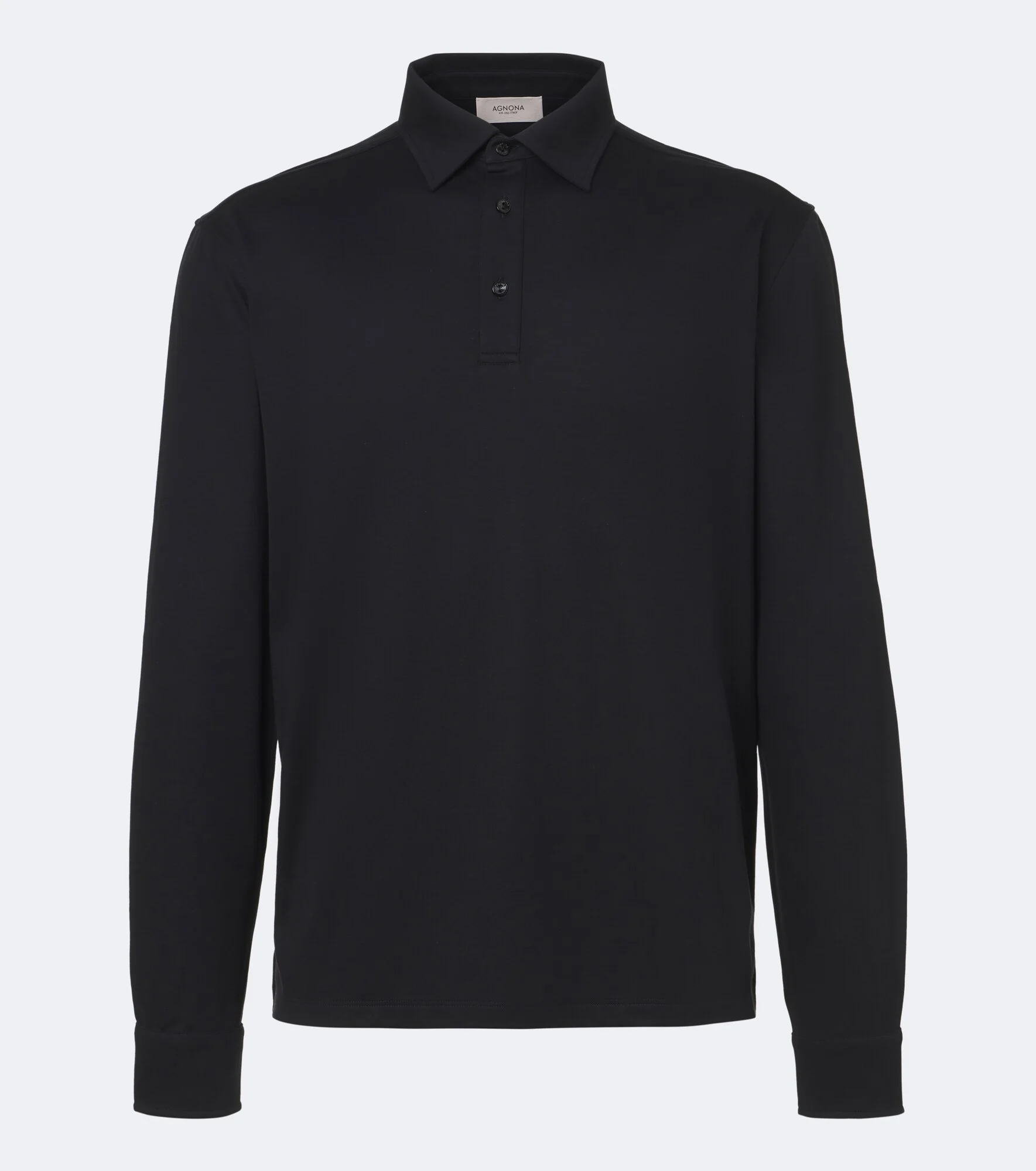 Cotton and silk polo shirt - 1