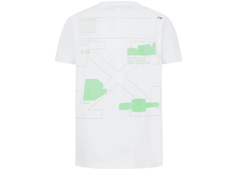 Off-White OFF-WHITE Slim Fit Arch Shapes T-Shirt White/Green outlook