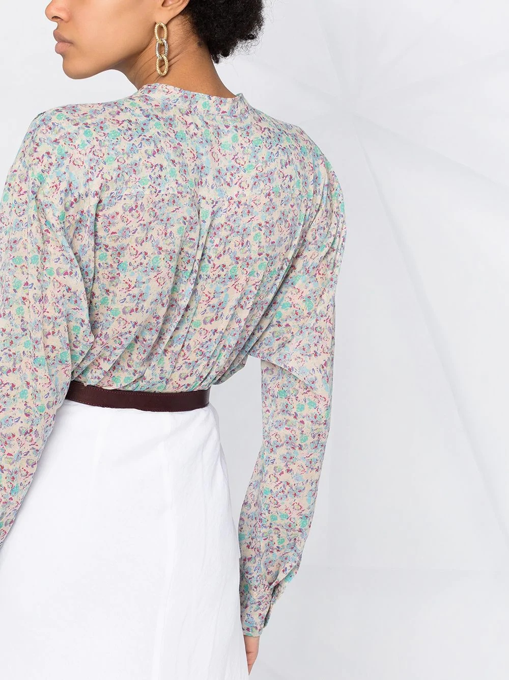 floral-print blouse - 5