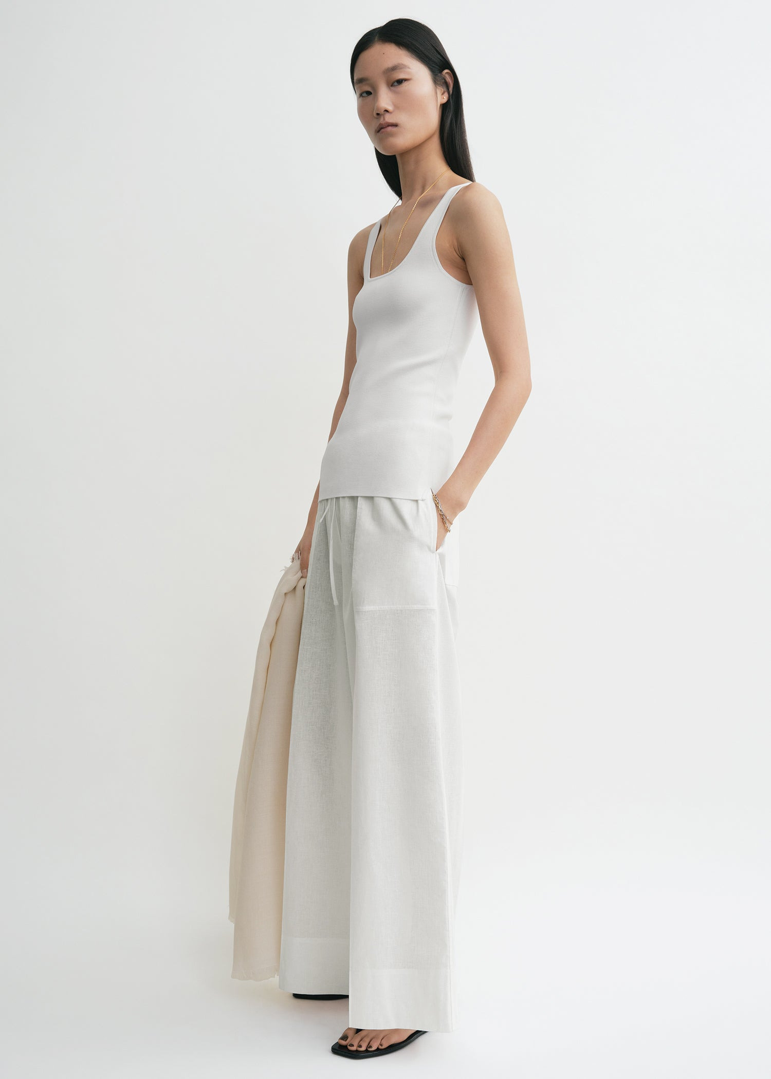Compact knit tank white - 3