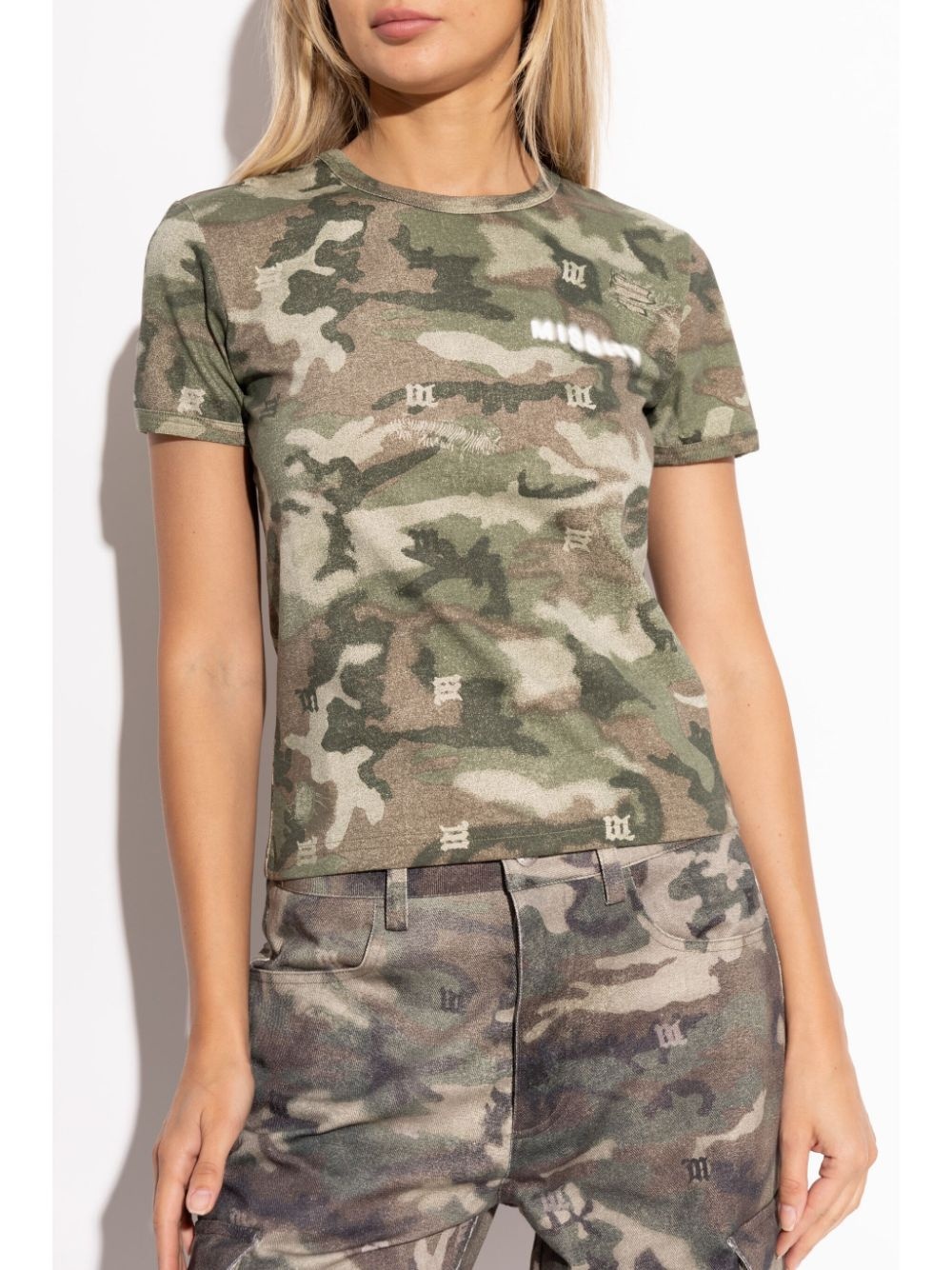 logo-print camo t-shirt - 3