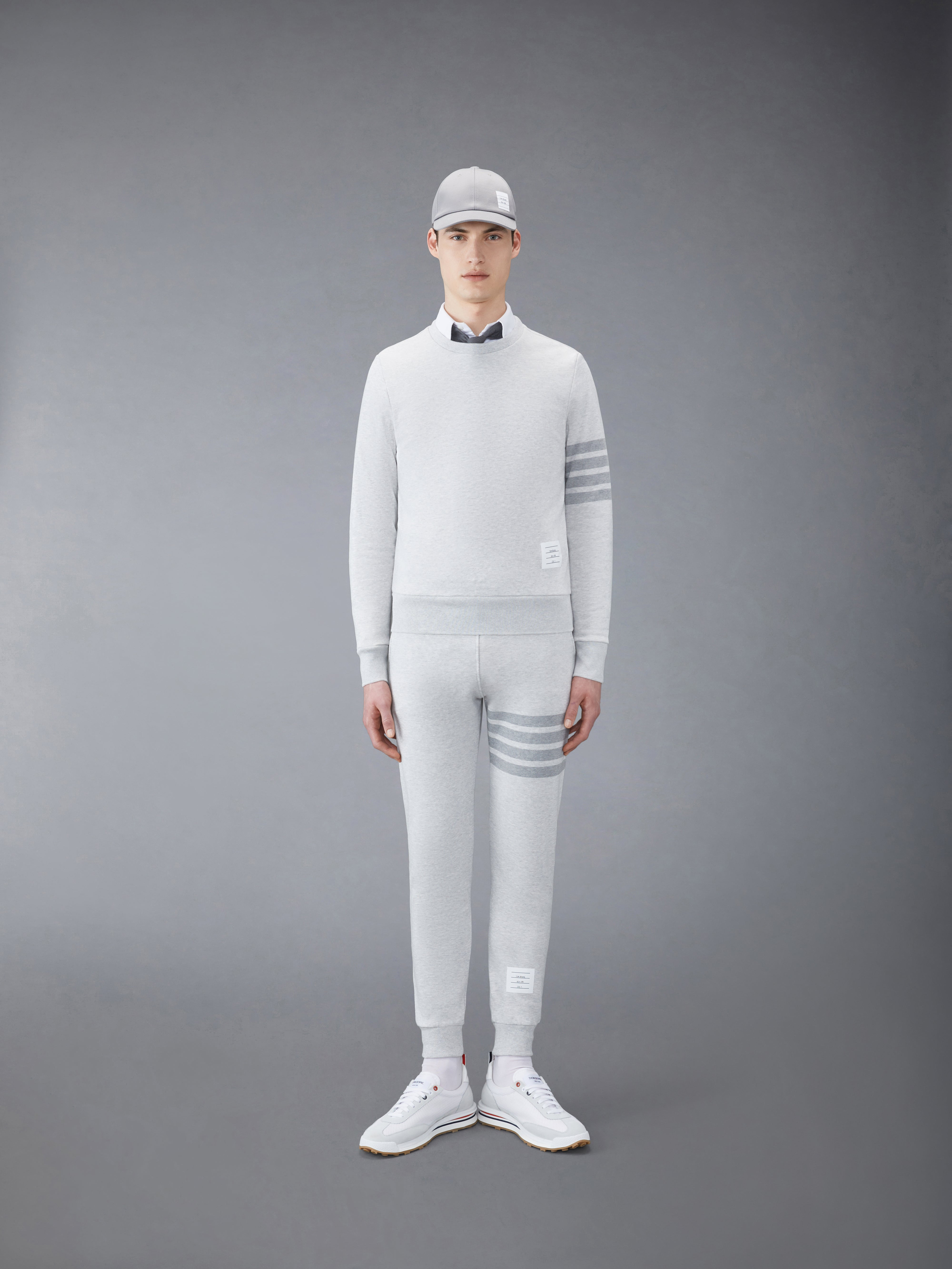 4-Bar stripe cotton track pants - 4