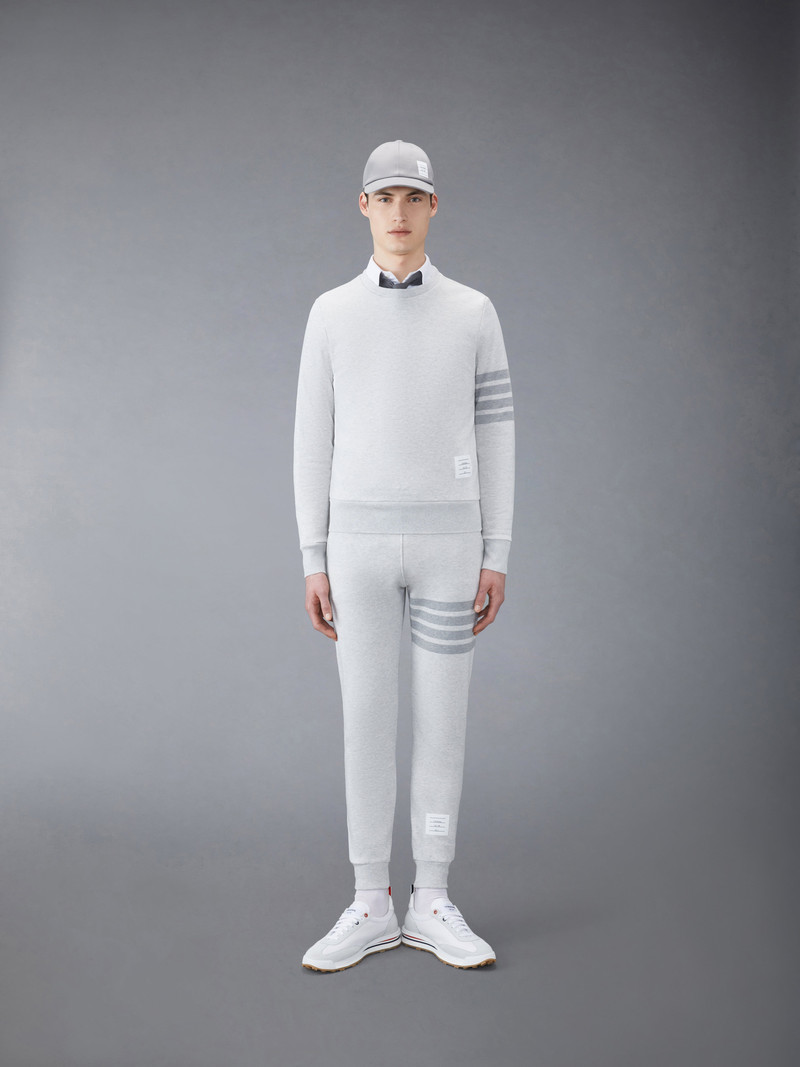 4-Bar stripe cotton track pants 4