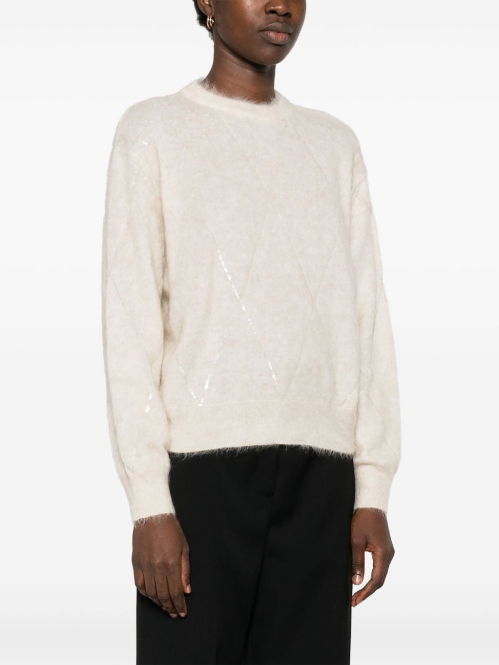 sequin-embellished sweater - 3