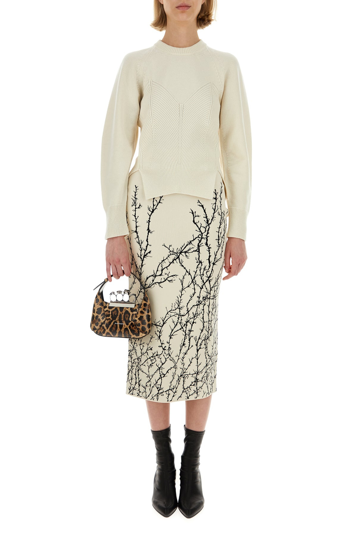 Ivory wool blend sweater - 6
