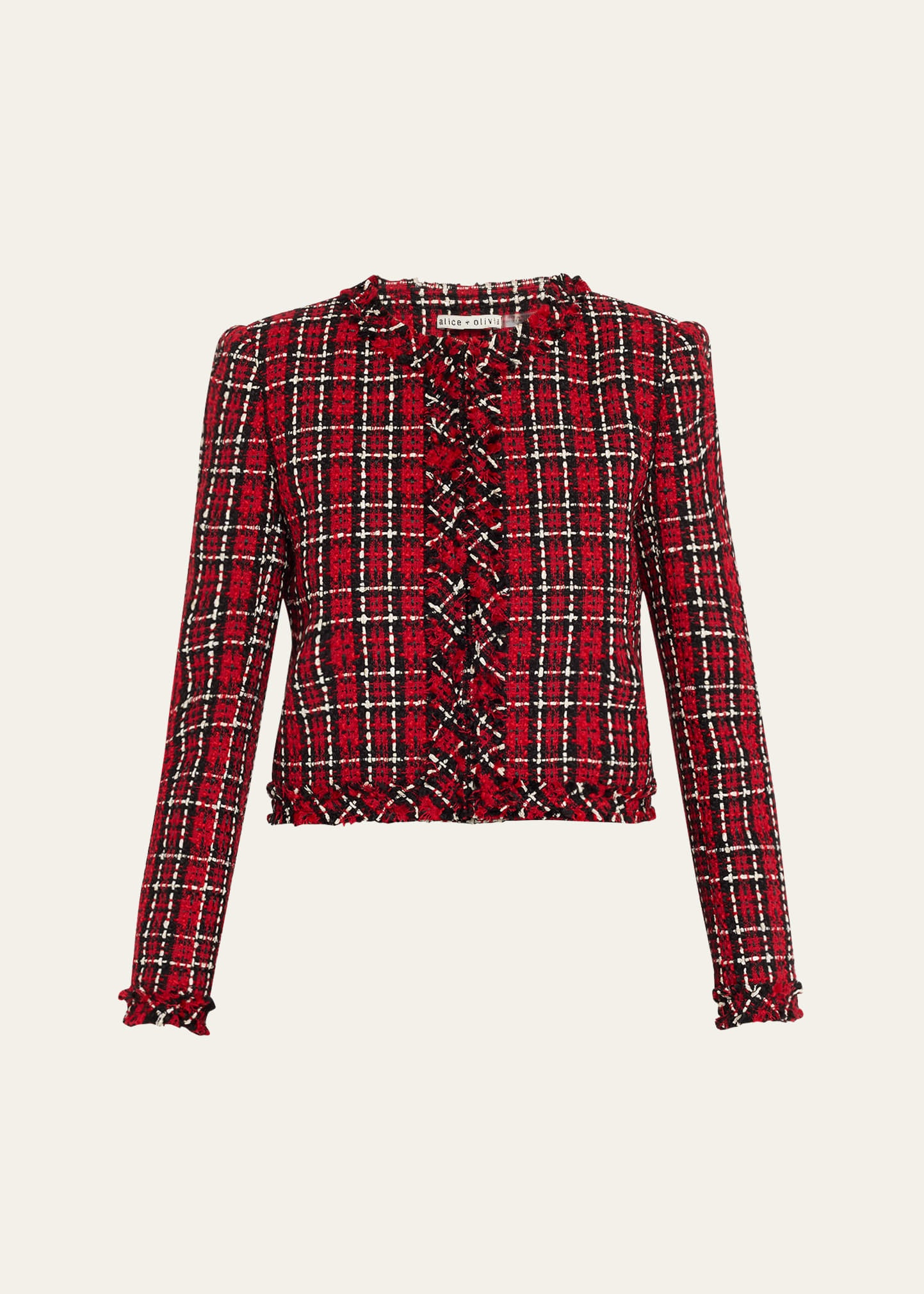 Kidman Plaid Tweed Lady Jacket - 1