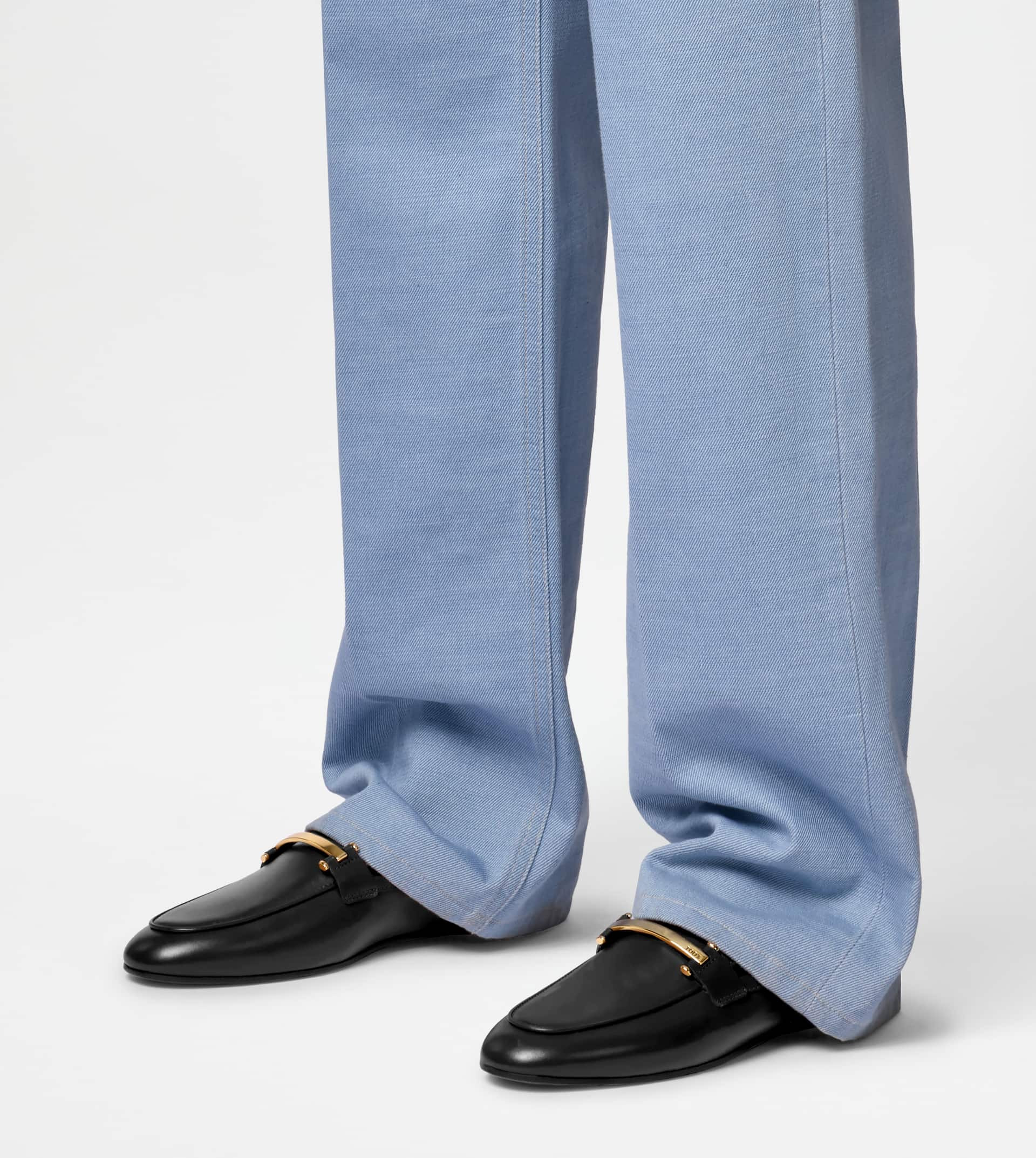 LOAFERS IN LEATHER - BLACK - 6