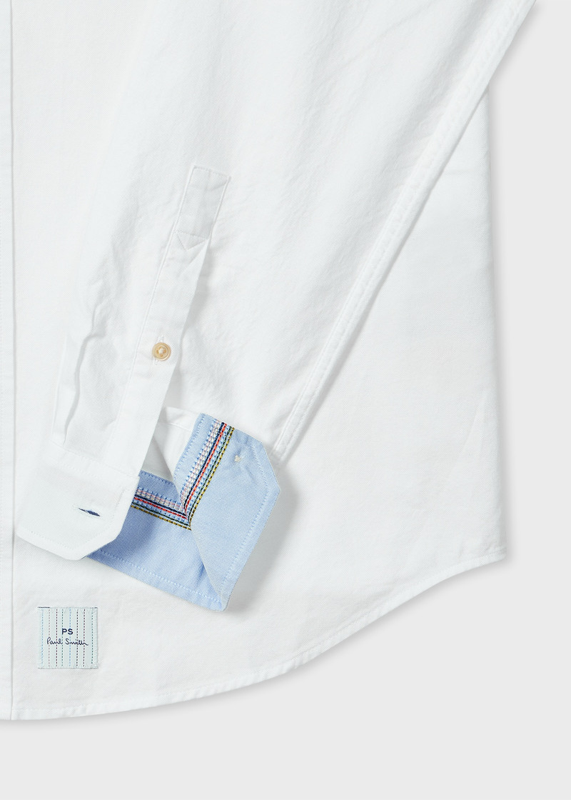 Paul Smith Tailored-Fit White Button-Down Oxford Shirt outlook