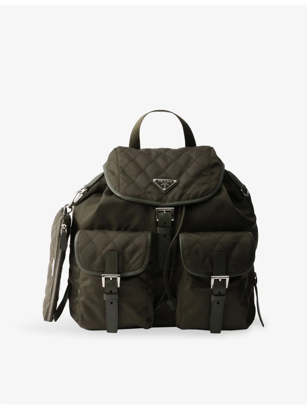Medium Quilted Re-Nylon Backpack - 1