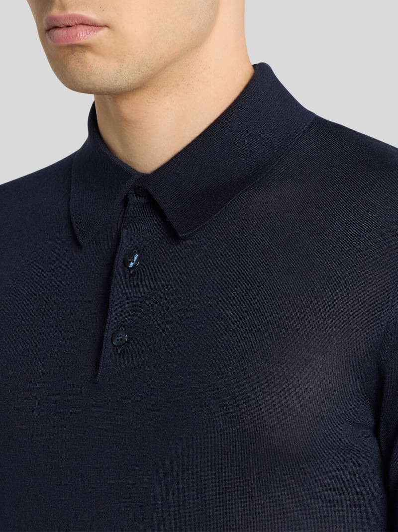 Etro KNIT CASHMERE-BLEND POLO SHIRT outlook