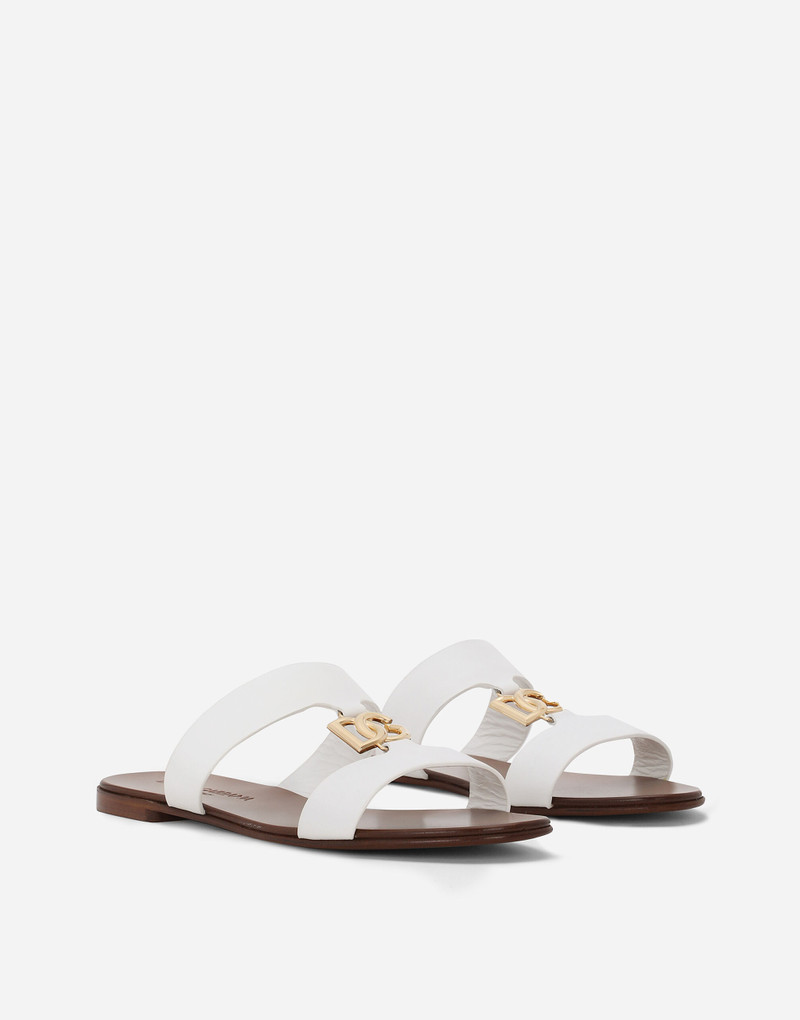 Calfskin sliders with DG logo 2