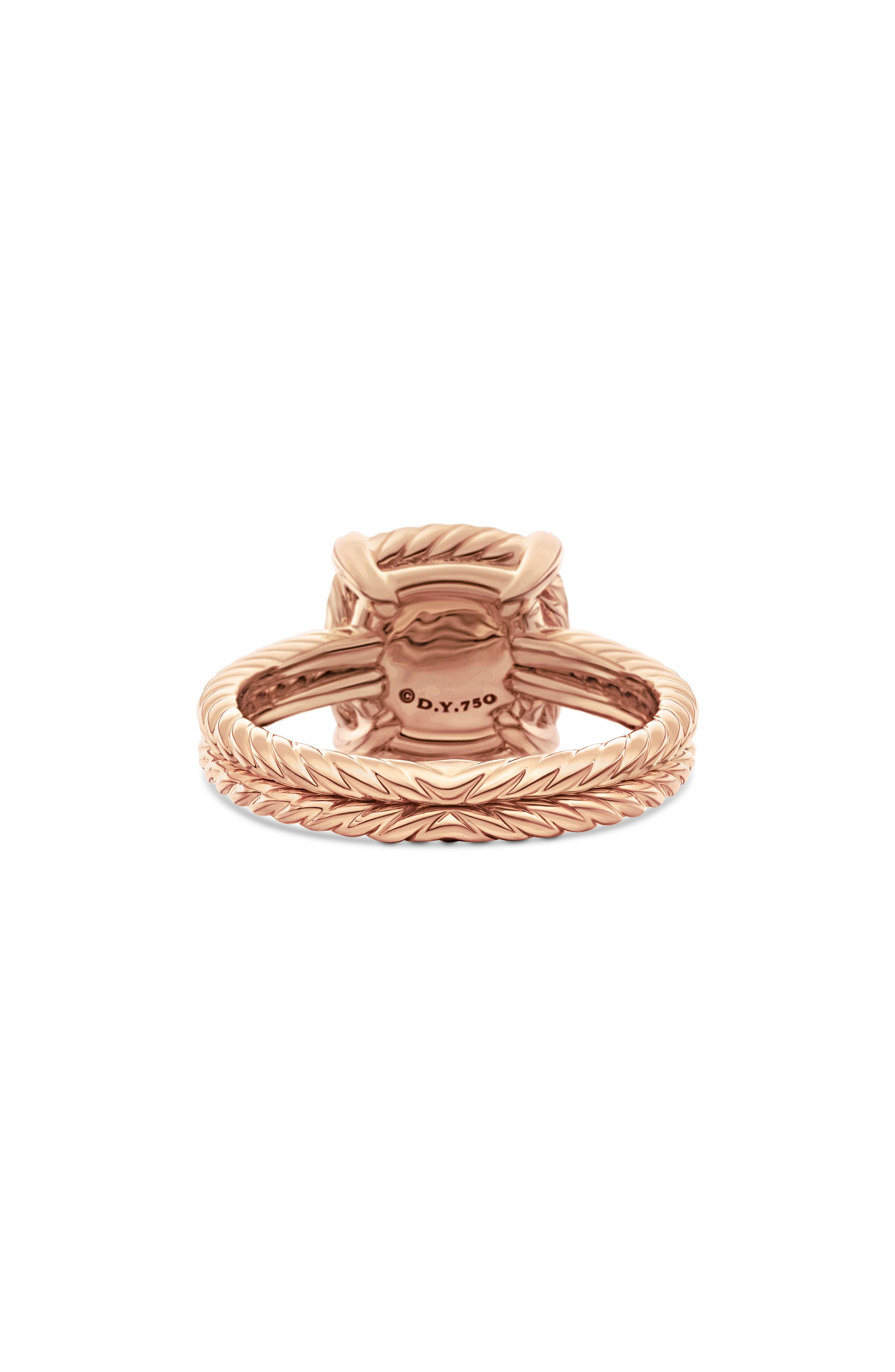 David Yurman Chatelaine® Pavé Bezel Ring in 18K Rose Gold in Rose Gold/Diamond/Morganite at Nordstro - 7